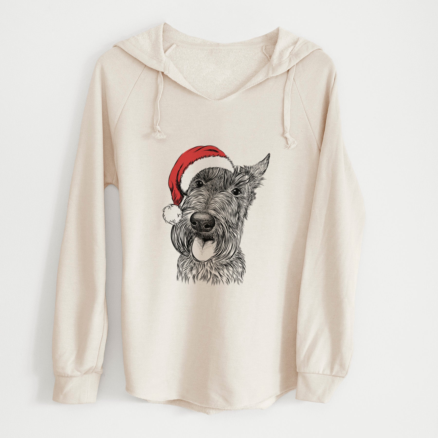 Santa Magnus the Scottish Terrier - Cali Wave Hooded Sweatshirt