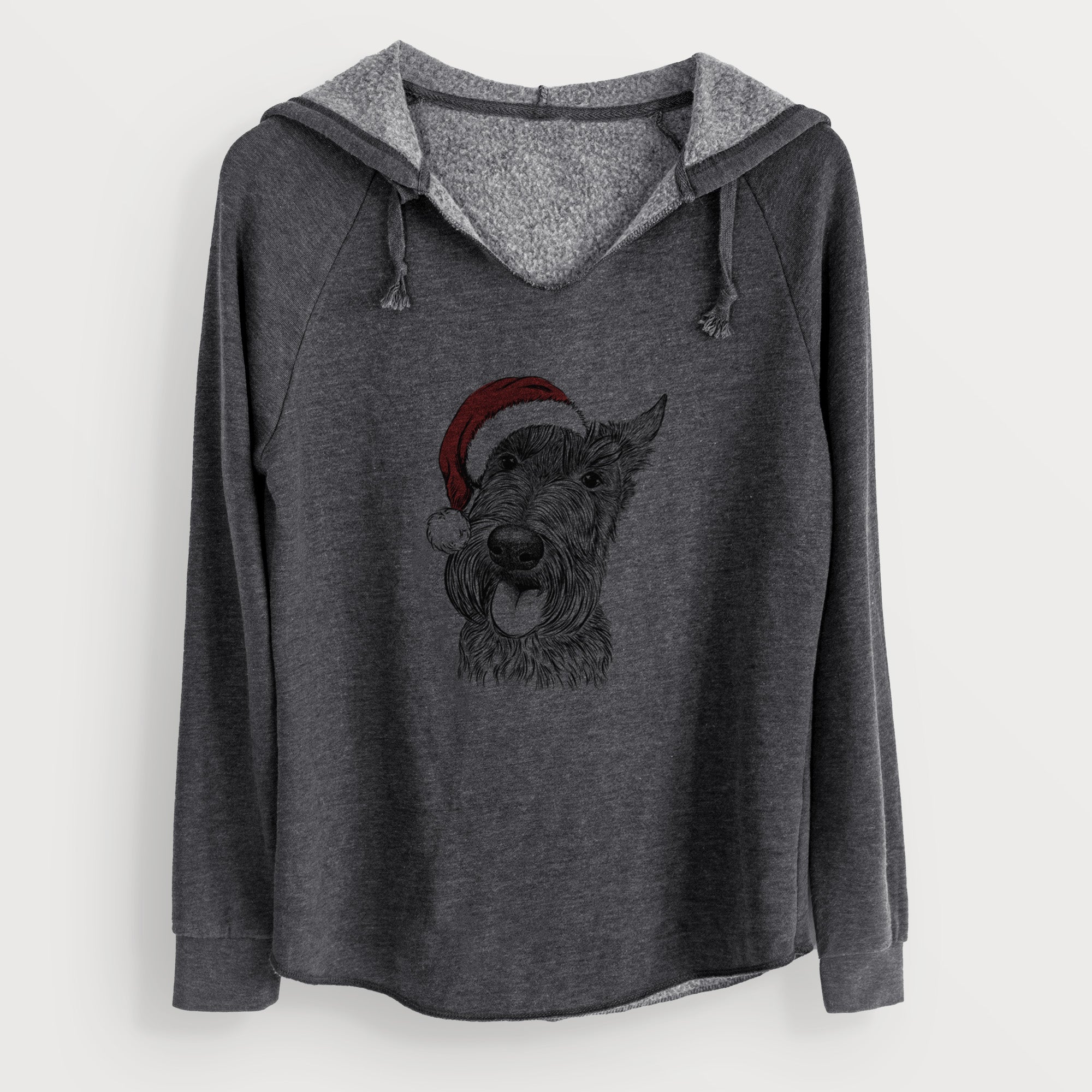 Santa Magnus the Scottish Terrier - Cali Wave Hooded Sweatshirt