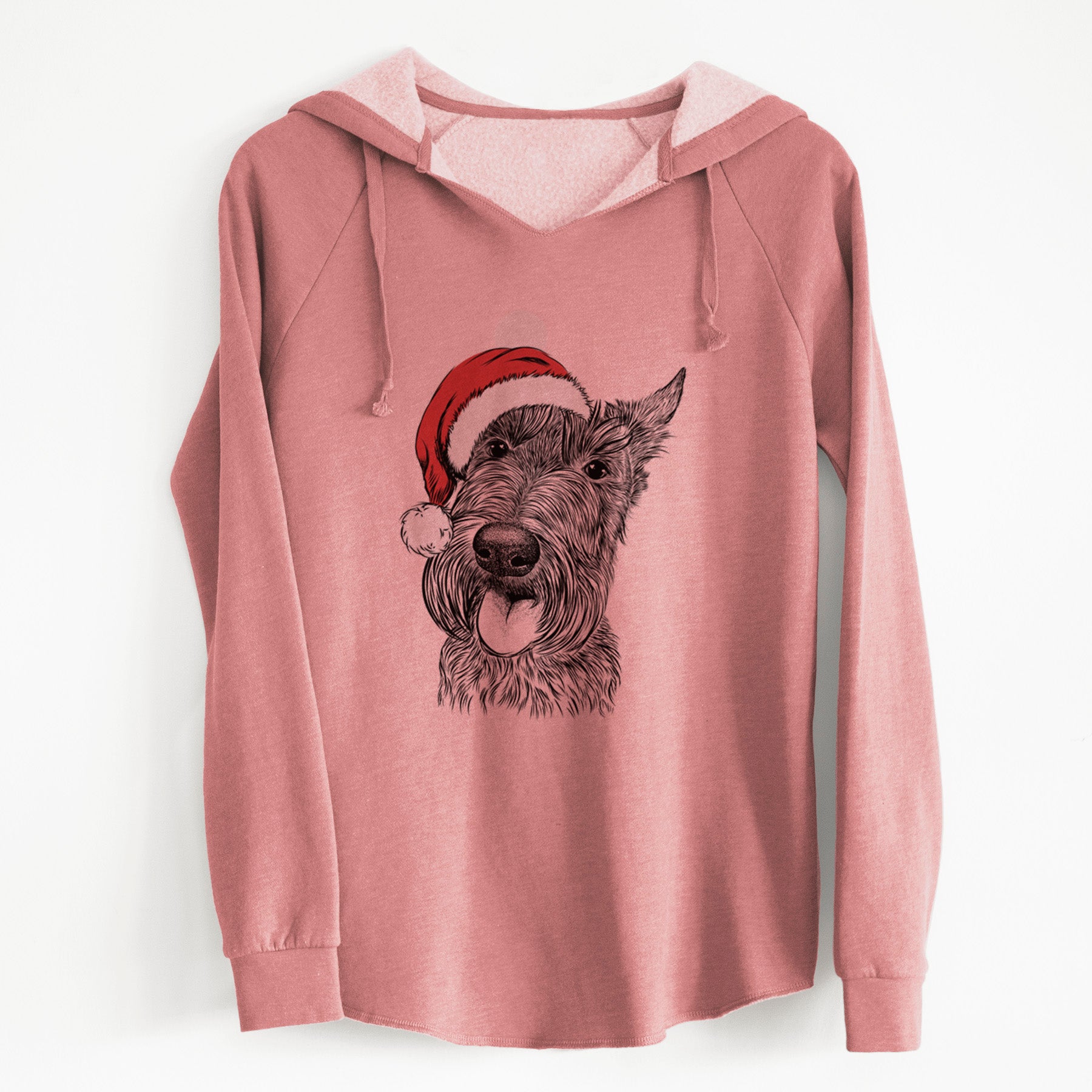 Santa Magnus the Scottish Terrier - Cali Wave Hooded Sweatshirt