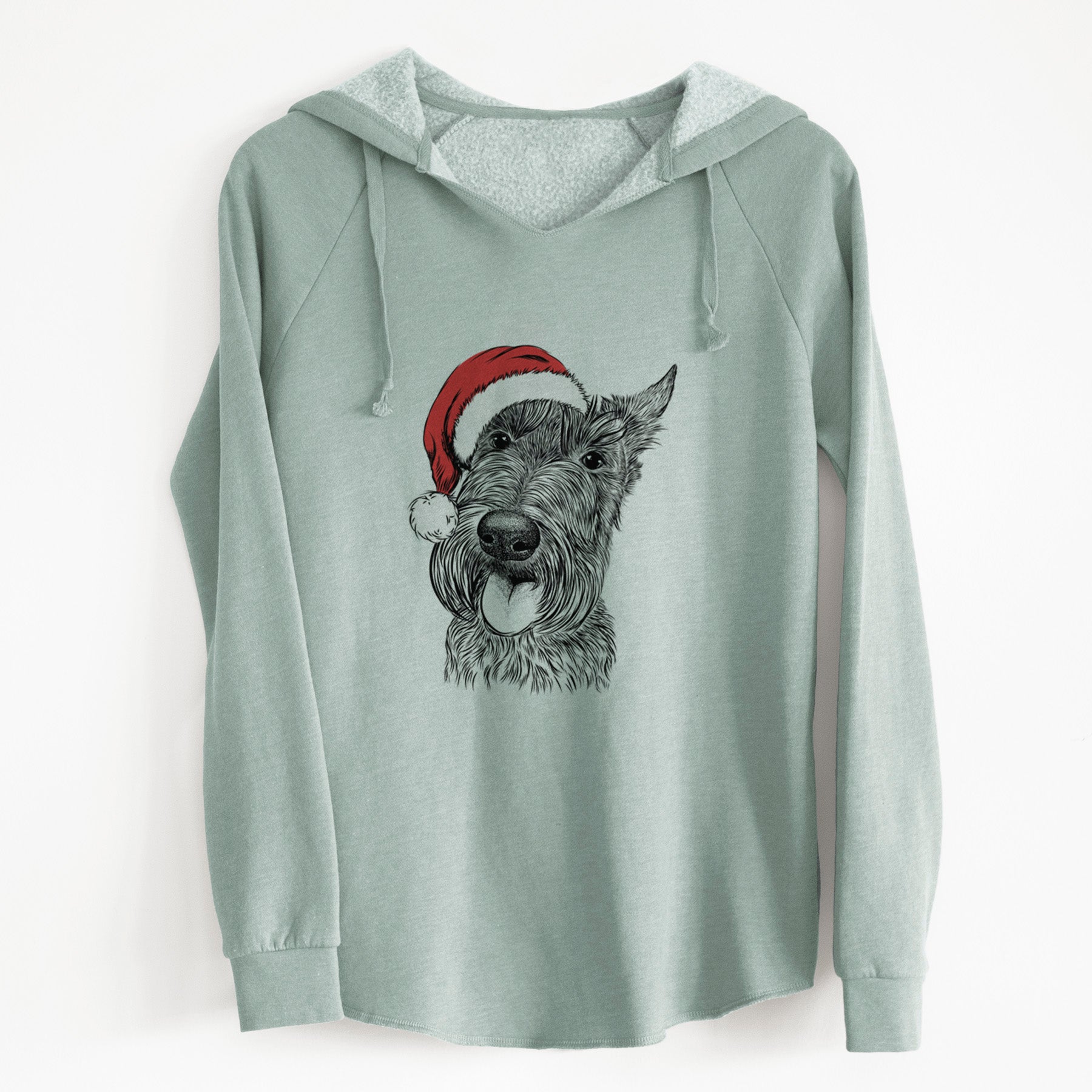 Santa Magnus the Scottish Terrier - Cali Wave Hooded Sweatshirt