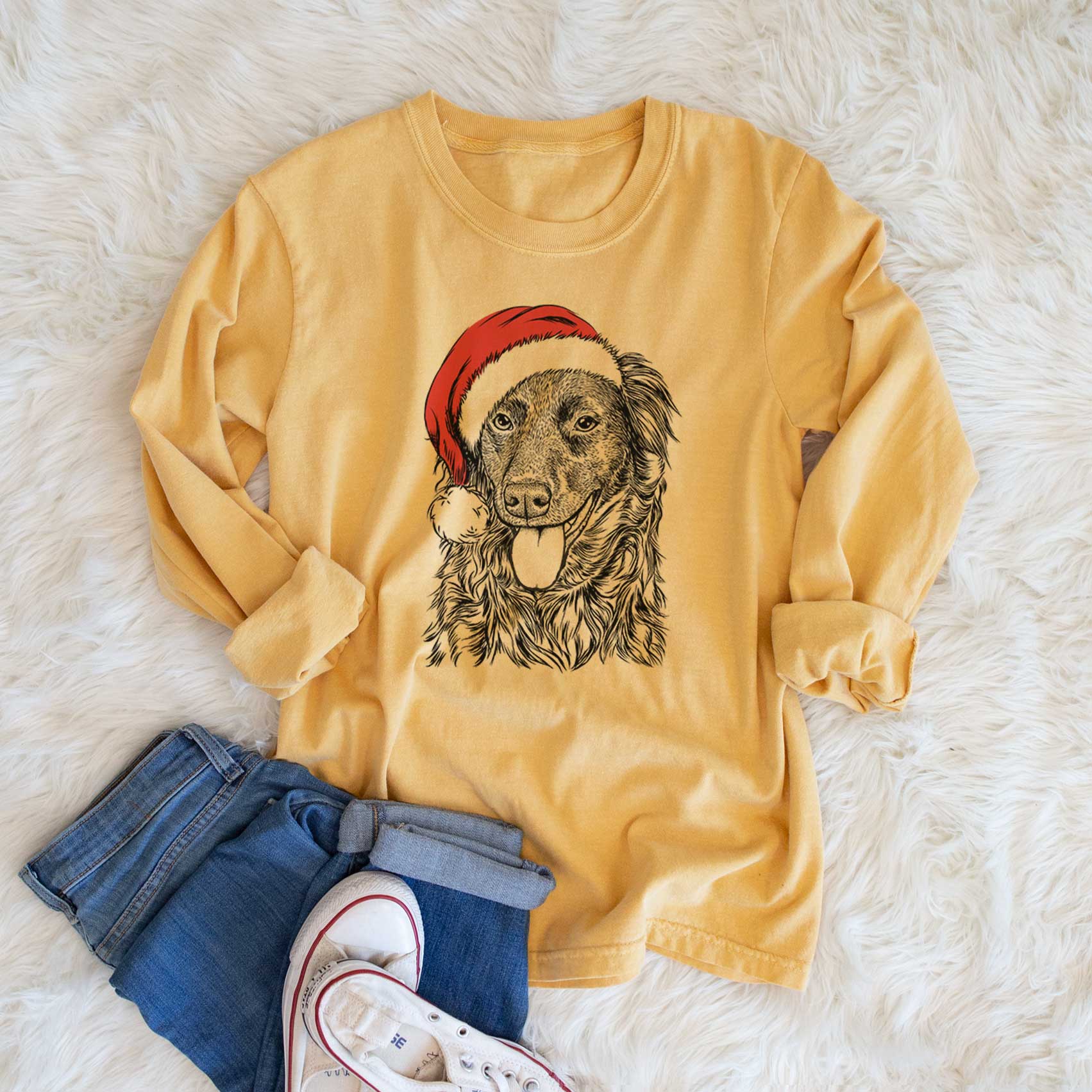 Santa Maisie Mae the Aussiedor - Heavyweight 100% Cotton Long Sleeve