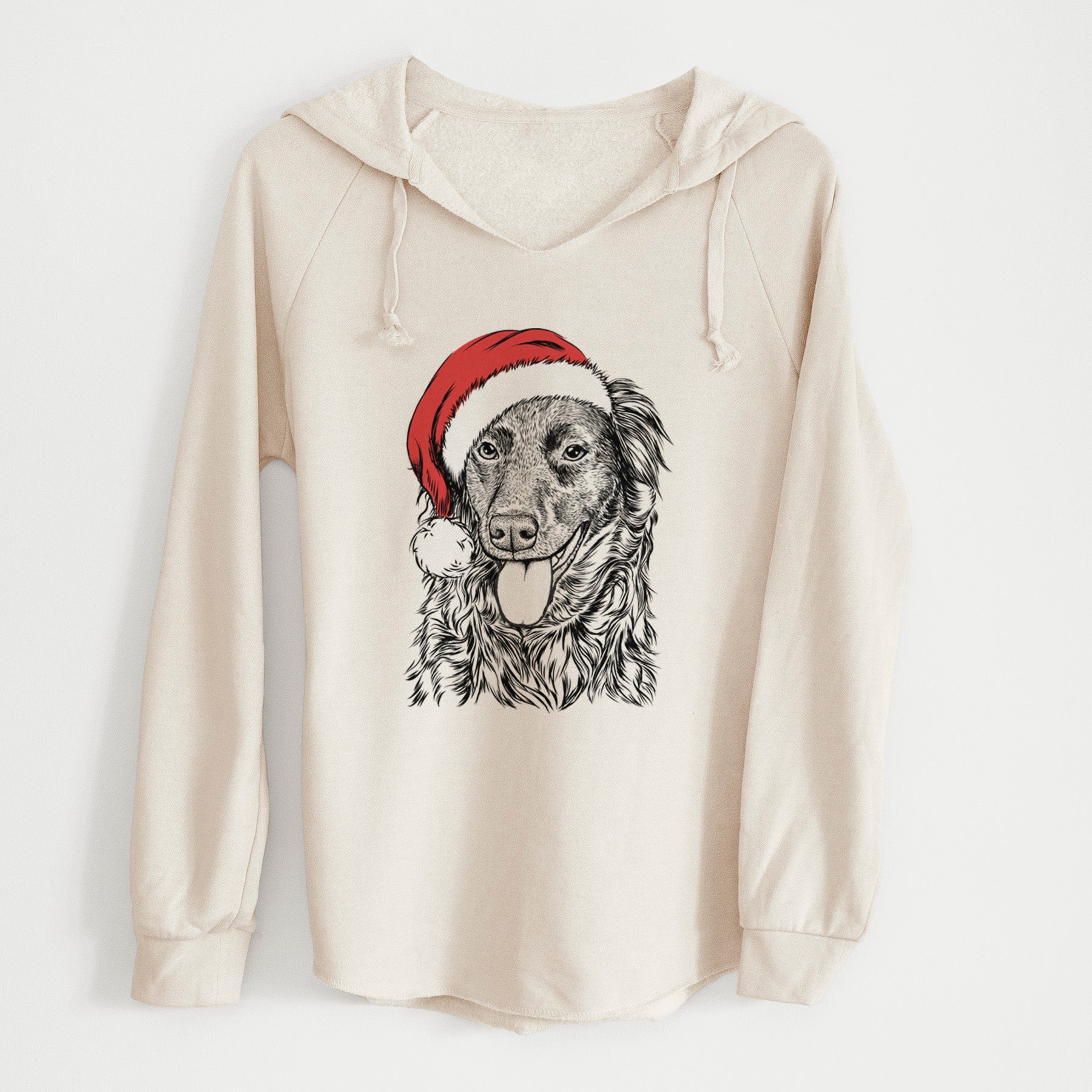 Santa Maisie Mae the Aussiedor - Cali Wave Hooded Sweatshirt