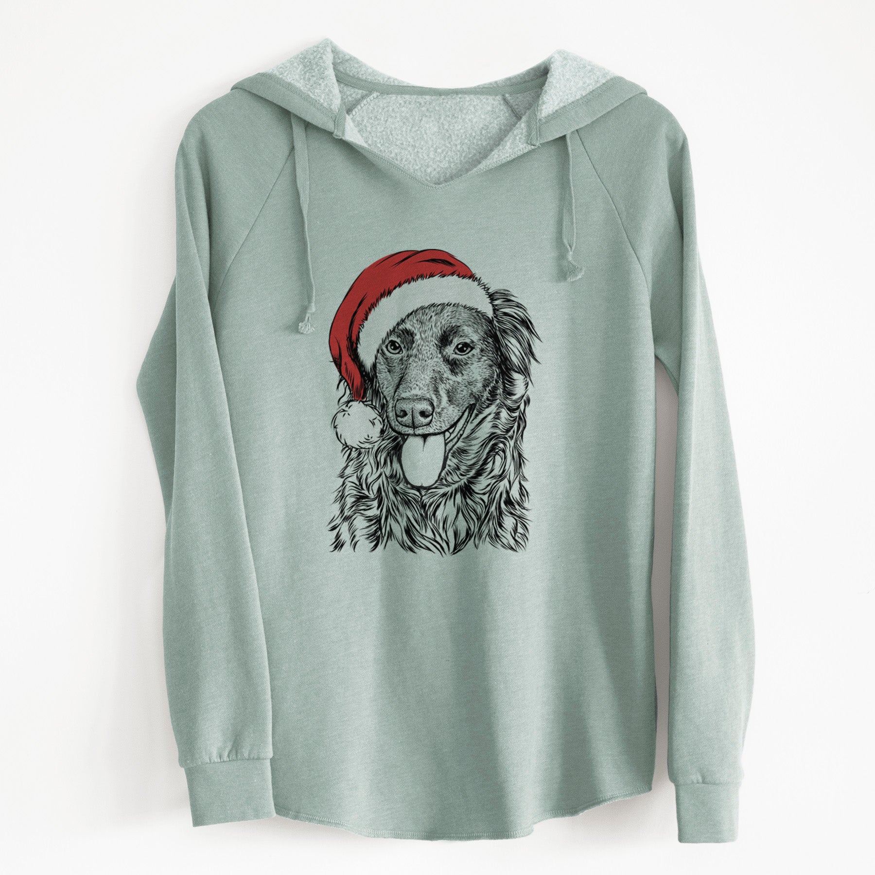 Santa Maisie Mae the Aussiedor - Cali Wave Hooded Sweatshirt