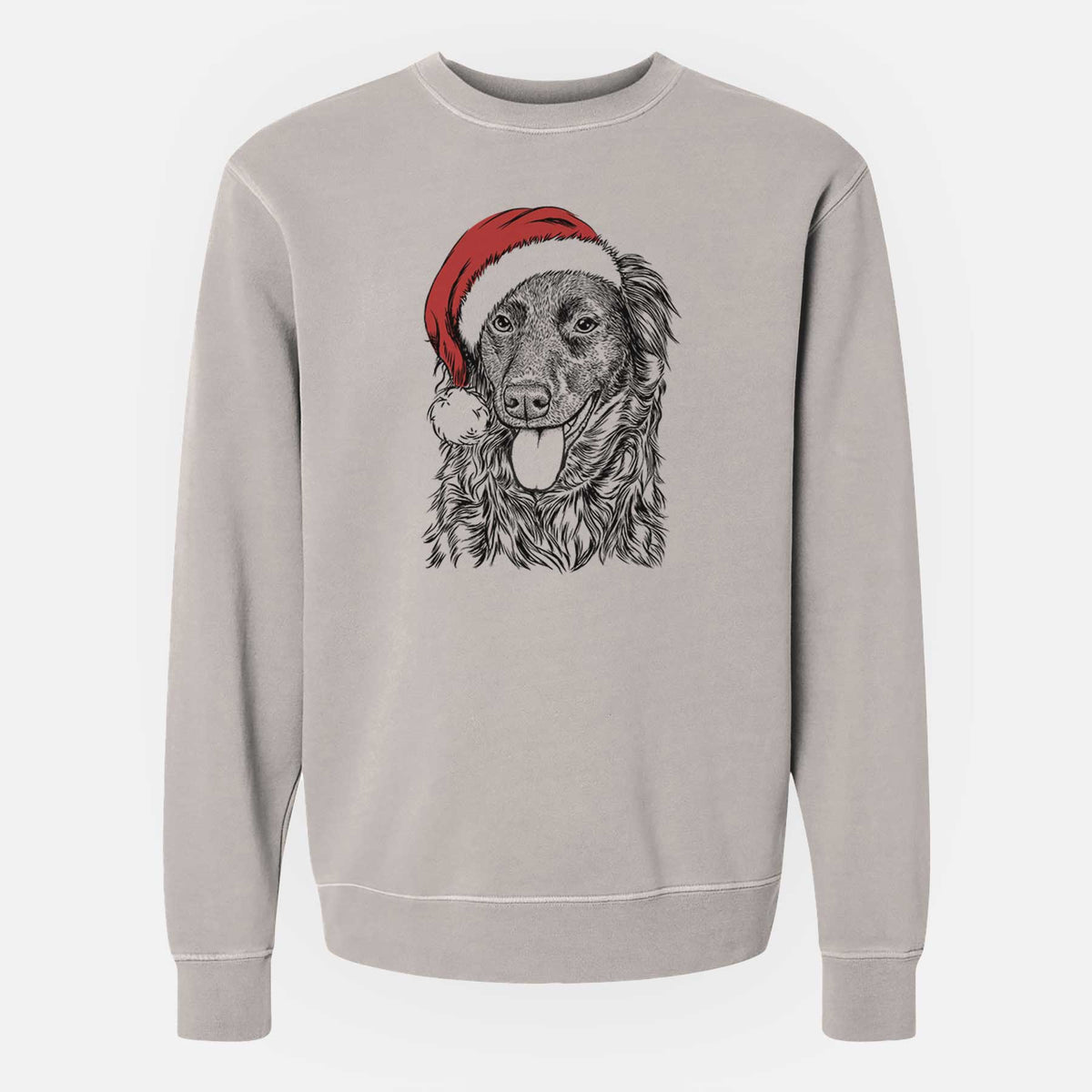 Santa Maisie Mae the Aussiedor - Unisex Pigment Dyed Crew Sweatshirt
