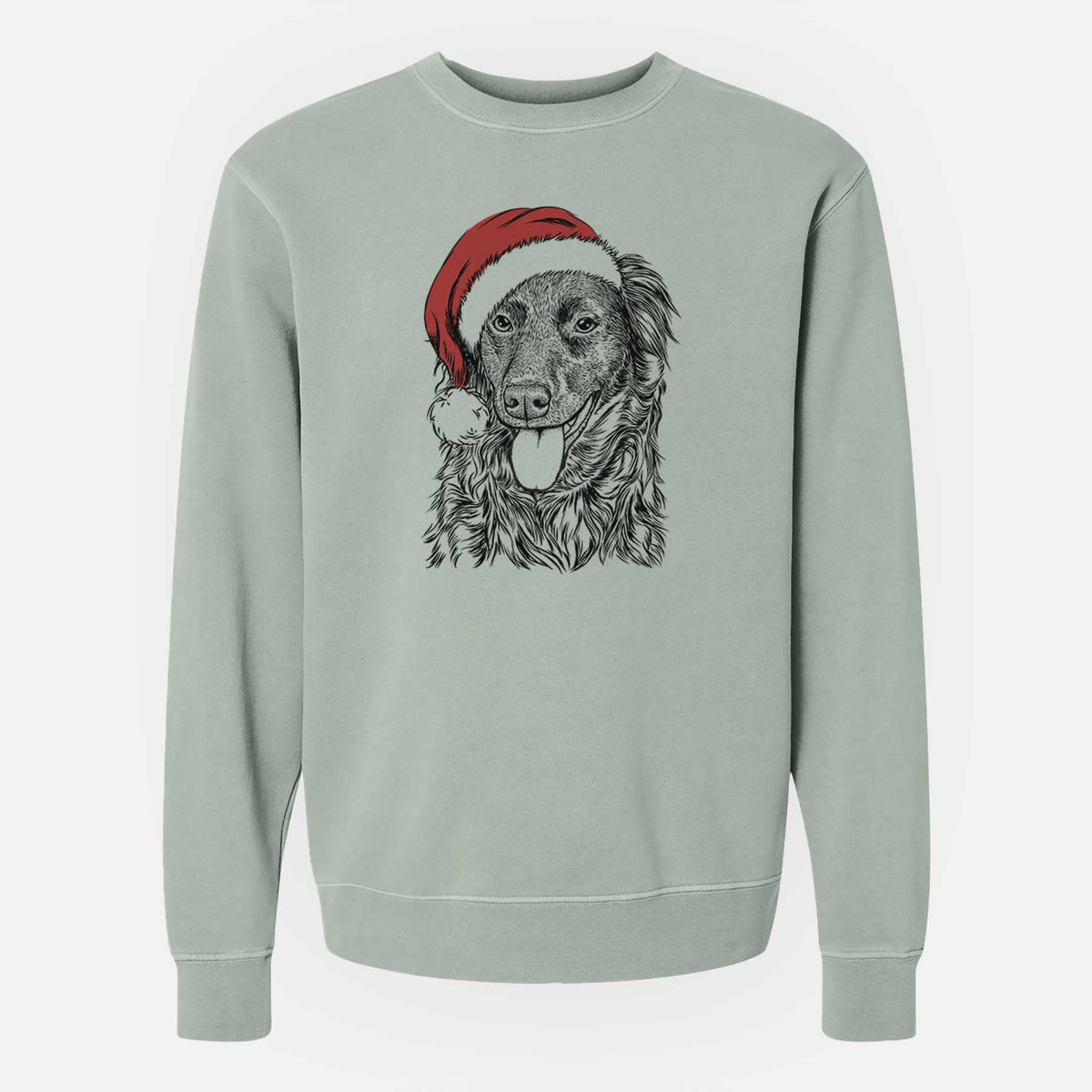 Santa Maisie Mae the Aussiedor - Unisex Pigment Dyed Crew Sweatshirt