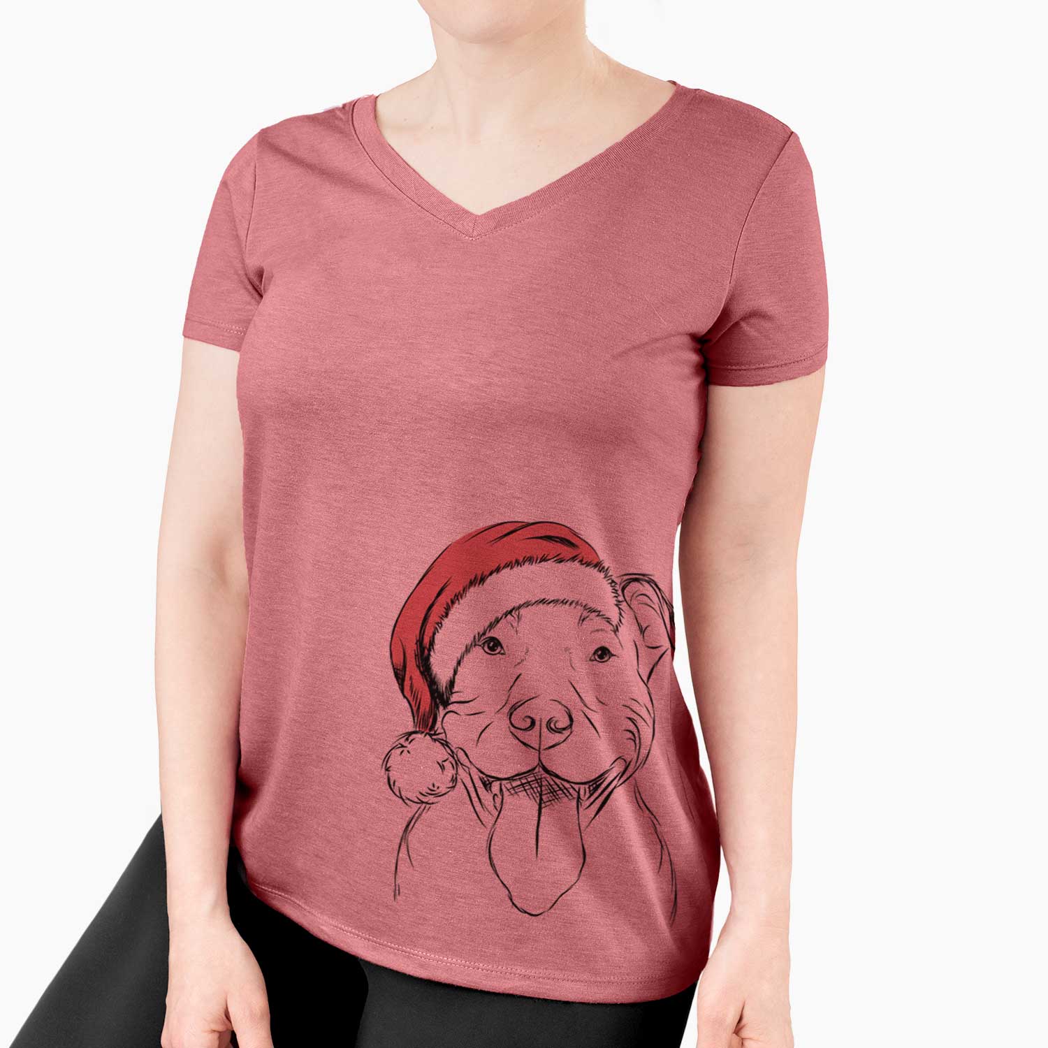 Major the Pitbull - Women's V-neck Shirt