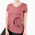 Santa Major the Pitbull - Women's V-neck Shirt