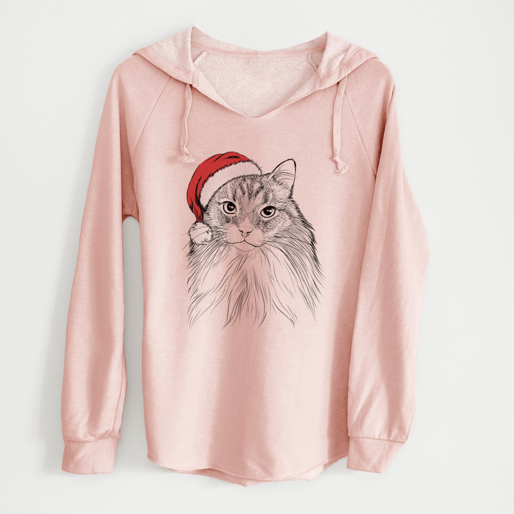 Santa Maks the Siberian Cat - Cali Wave Hooded Sweatshirt