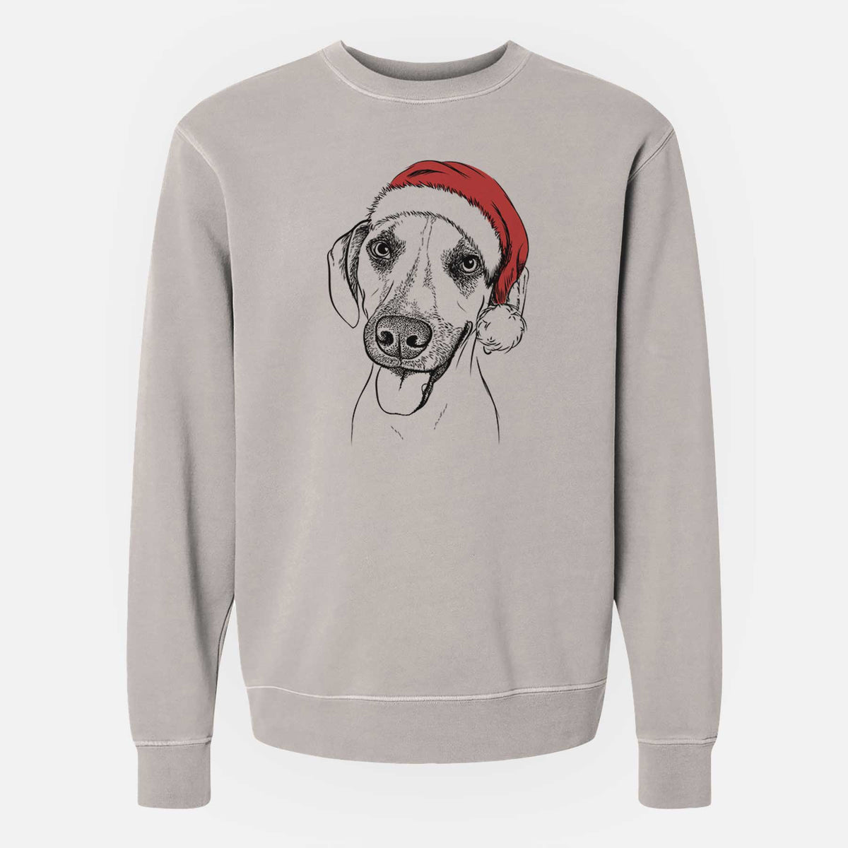 Santa Malia the American Foxhound Mix - Unisex Pigment Dyed Crew Sweatshirt