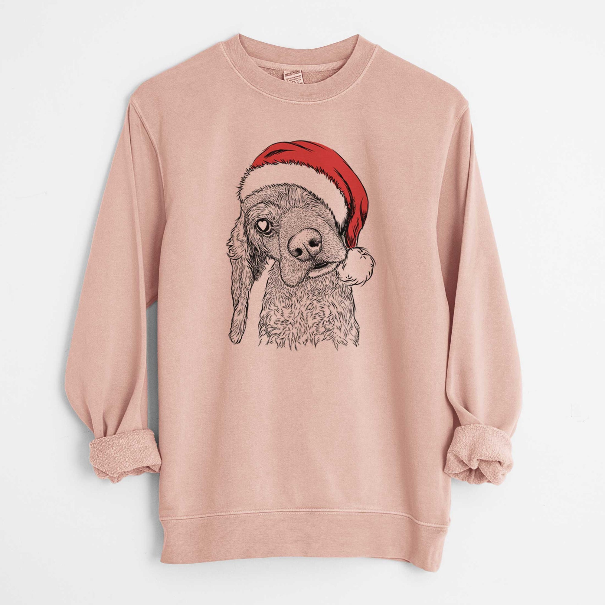 Santa Mambo #5 the Cocker Spaniel - Unisex Pigment Dyed Crew Sweatshirt