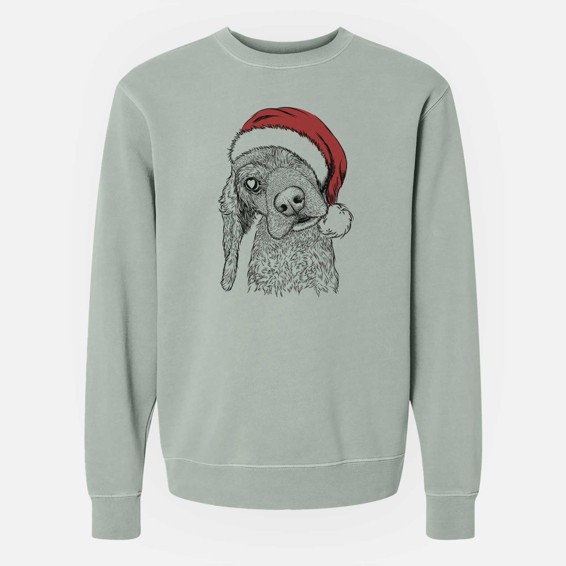 Santa Mambo #5 the Cocker Spaniel - Unisex Pigment Dyed Crew Sweatshirt