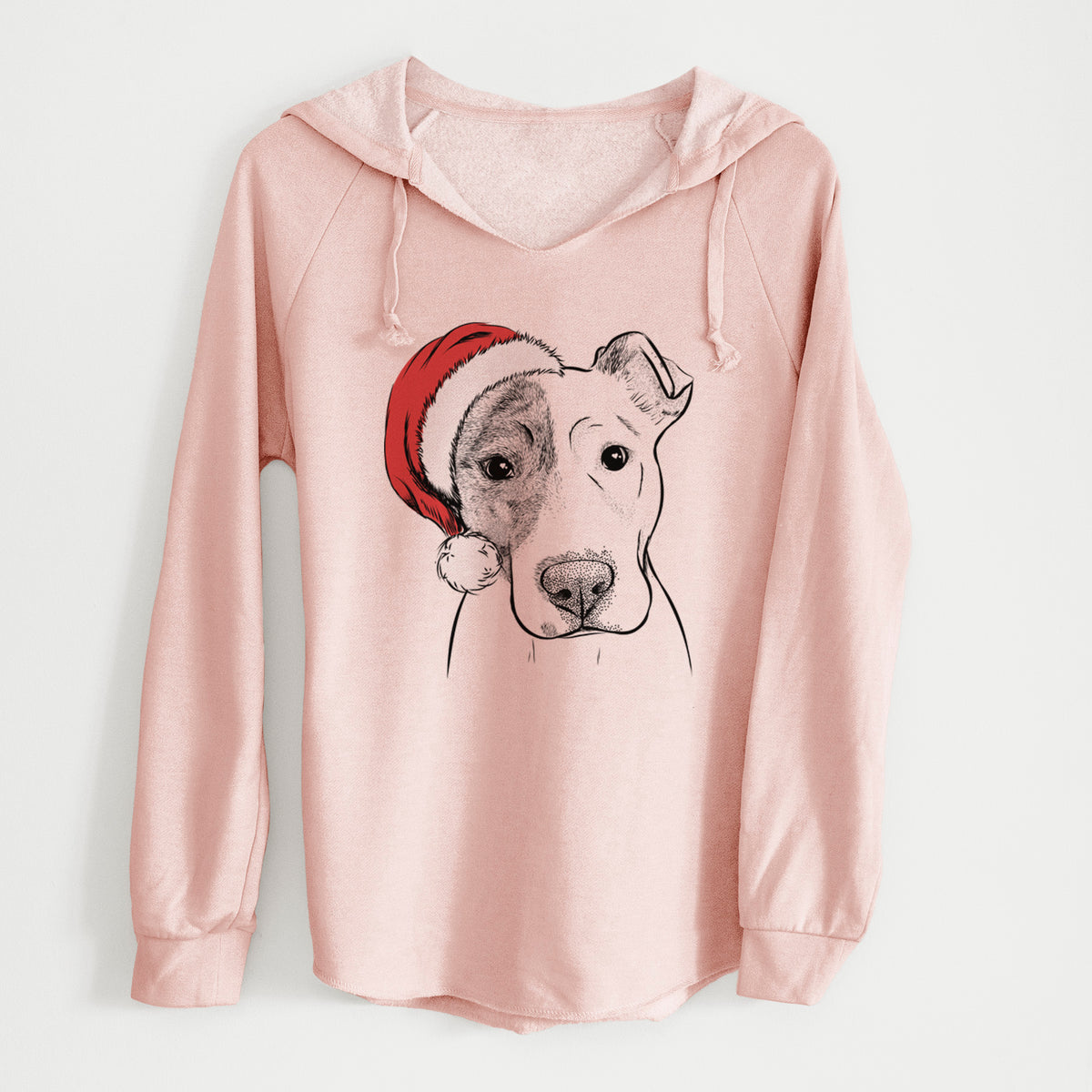 Santa Manchi the Pitbull Mix - Cali Wave Hooded Sweatshirt