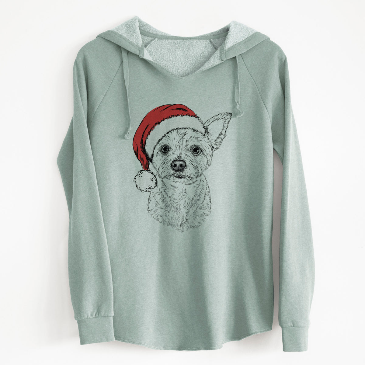 Santa Mango the Yorker Cairn Terrier Mix - Cali Wave Hooded Sweatshirt