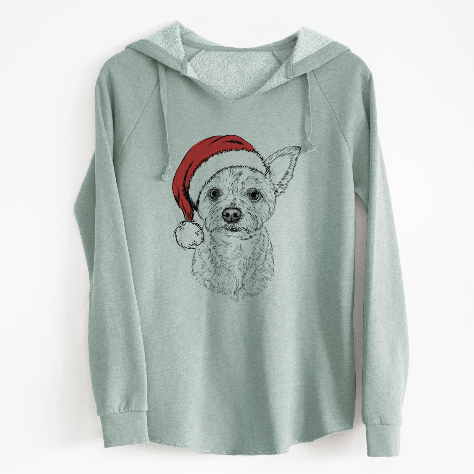 Santa Mango the Yorker Cairn Terrier Mix - Cali Wave Hooded Sweatshirt