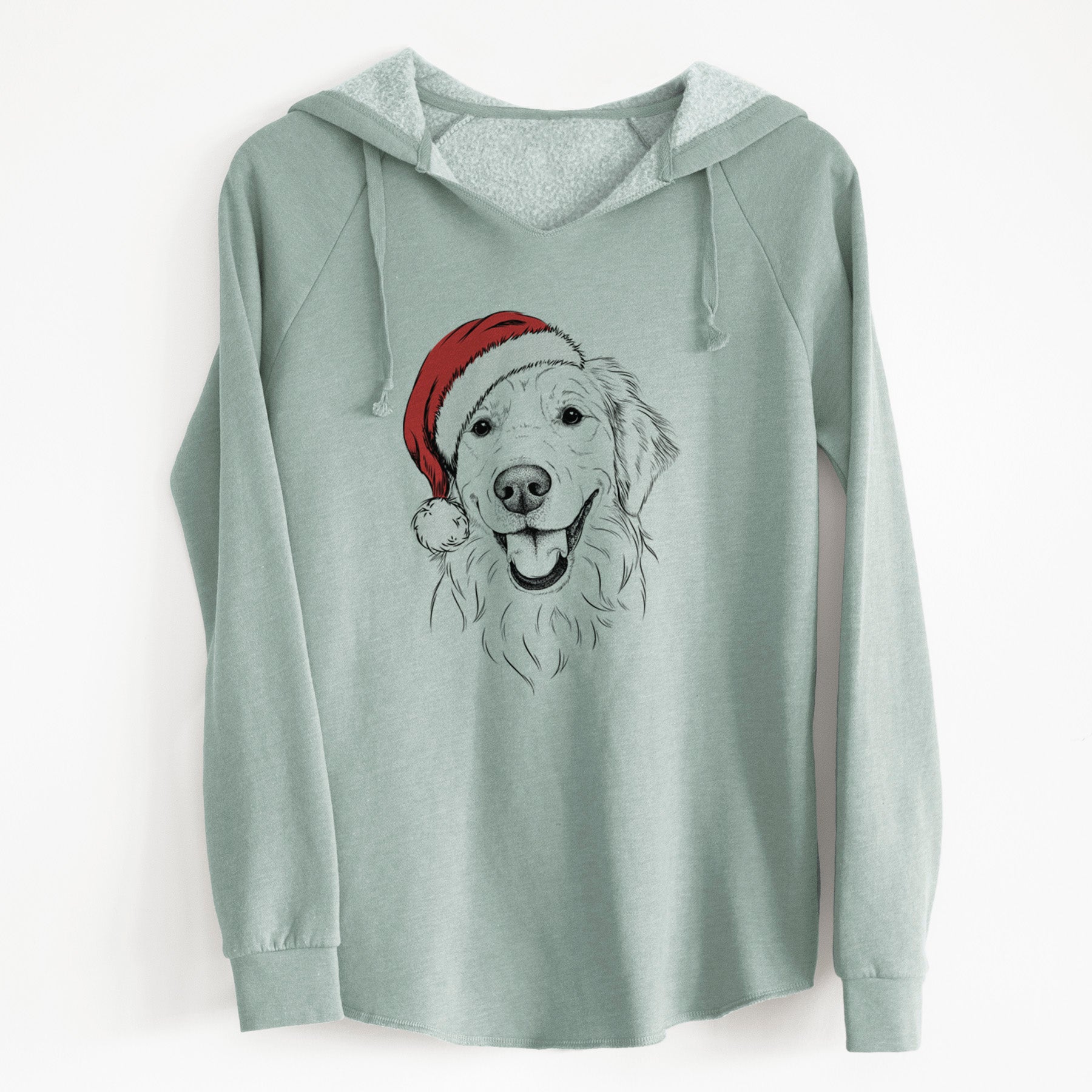 Santa Maple the Golden Retriever - Cali Wave Hooded Sweatshirt