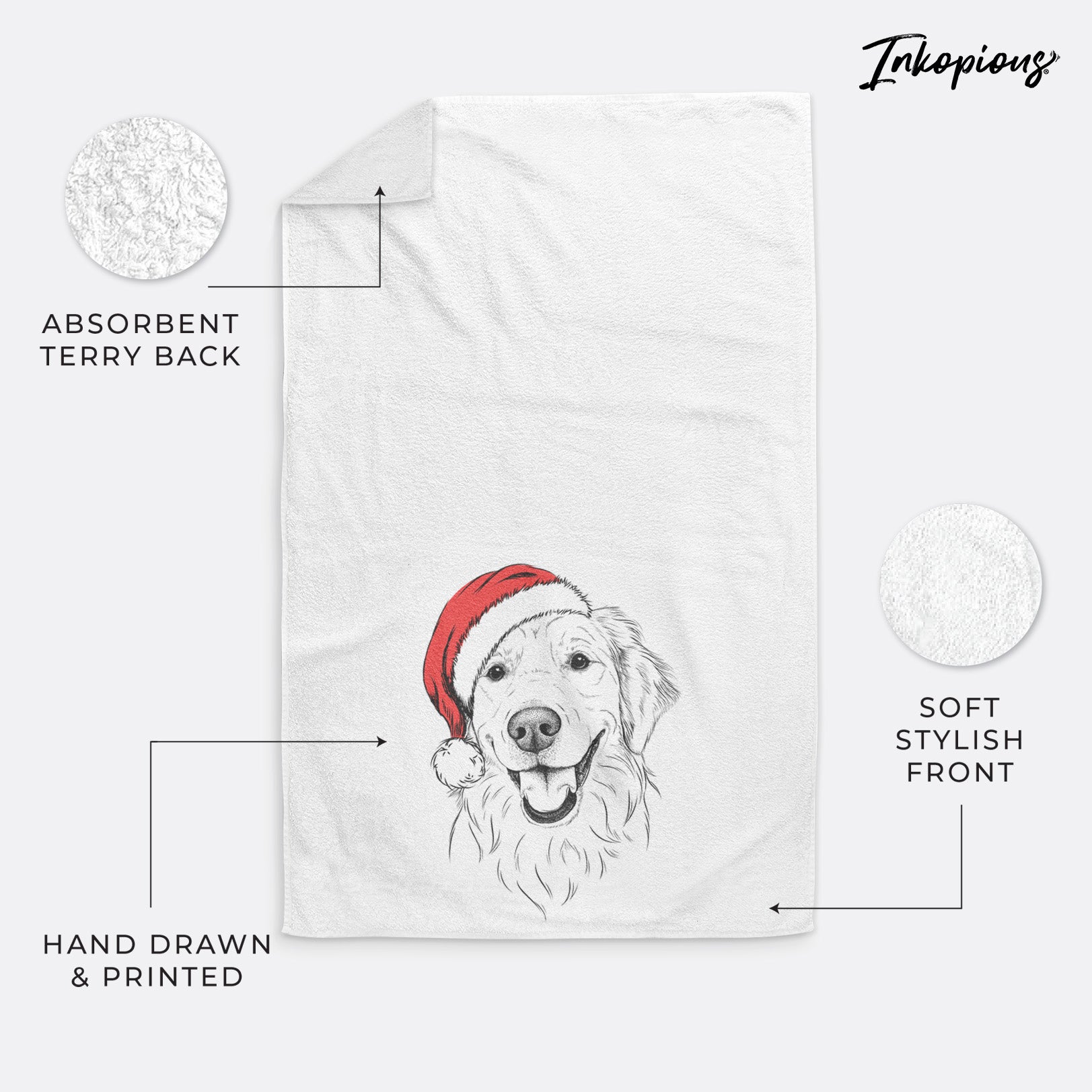 Maple the Golden Retriever Decorative Hand Towel