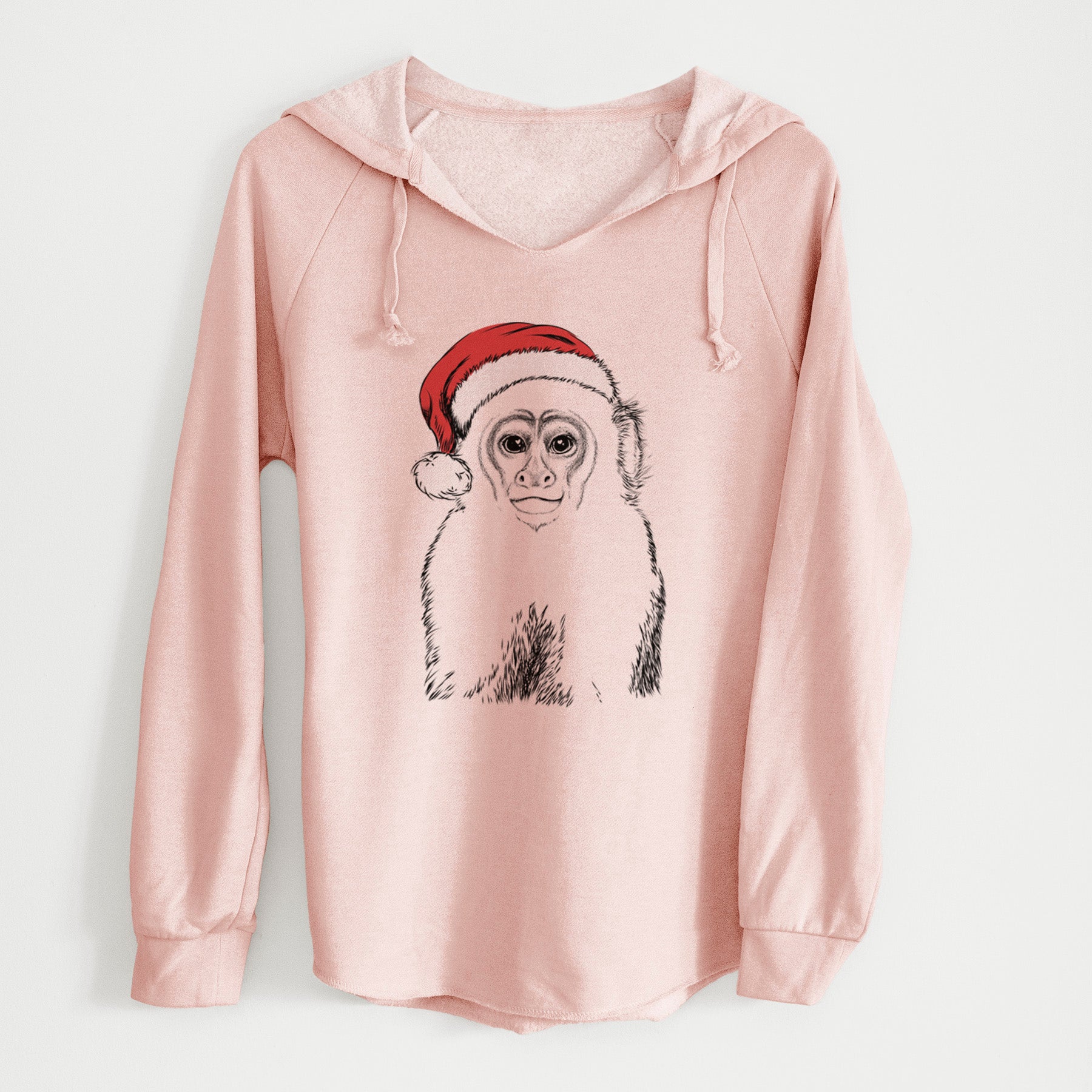 Santa Marcel the Capuchin Monkey - Cali Wave Hooded Sweatshirt