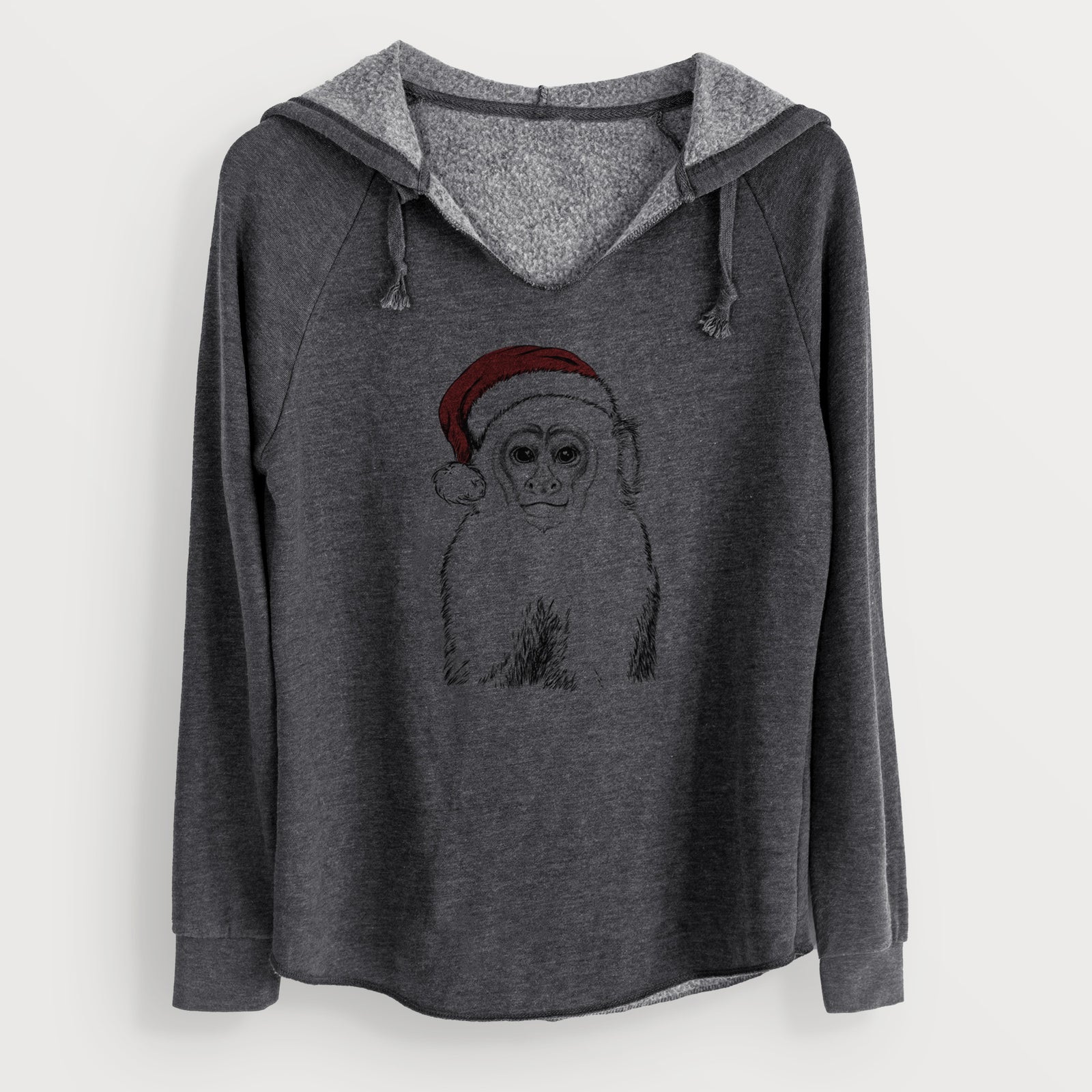 Santa Marcel the Capuchin Monkey - Cali Wave Hooded Sweatshirt