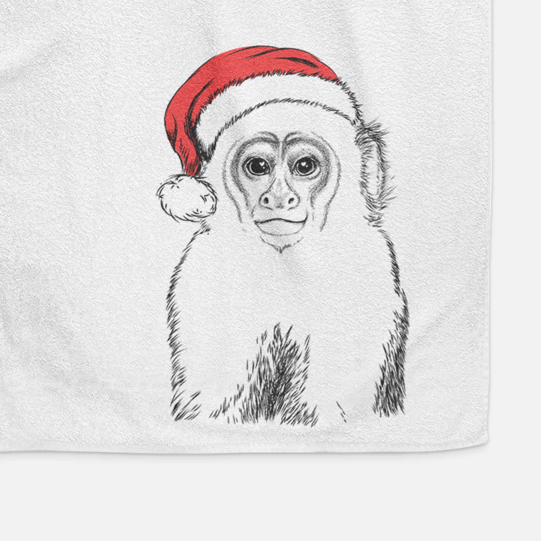 Marcel the Capuchin Monkey Decorative Hand Towel