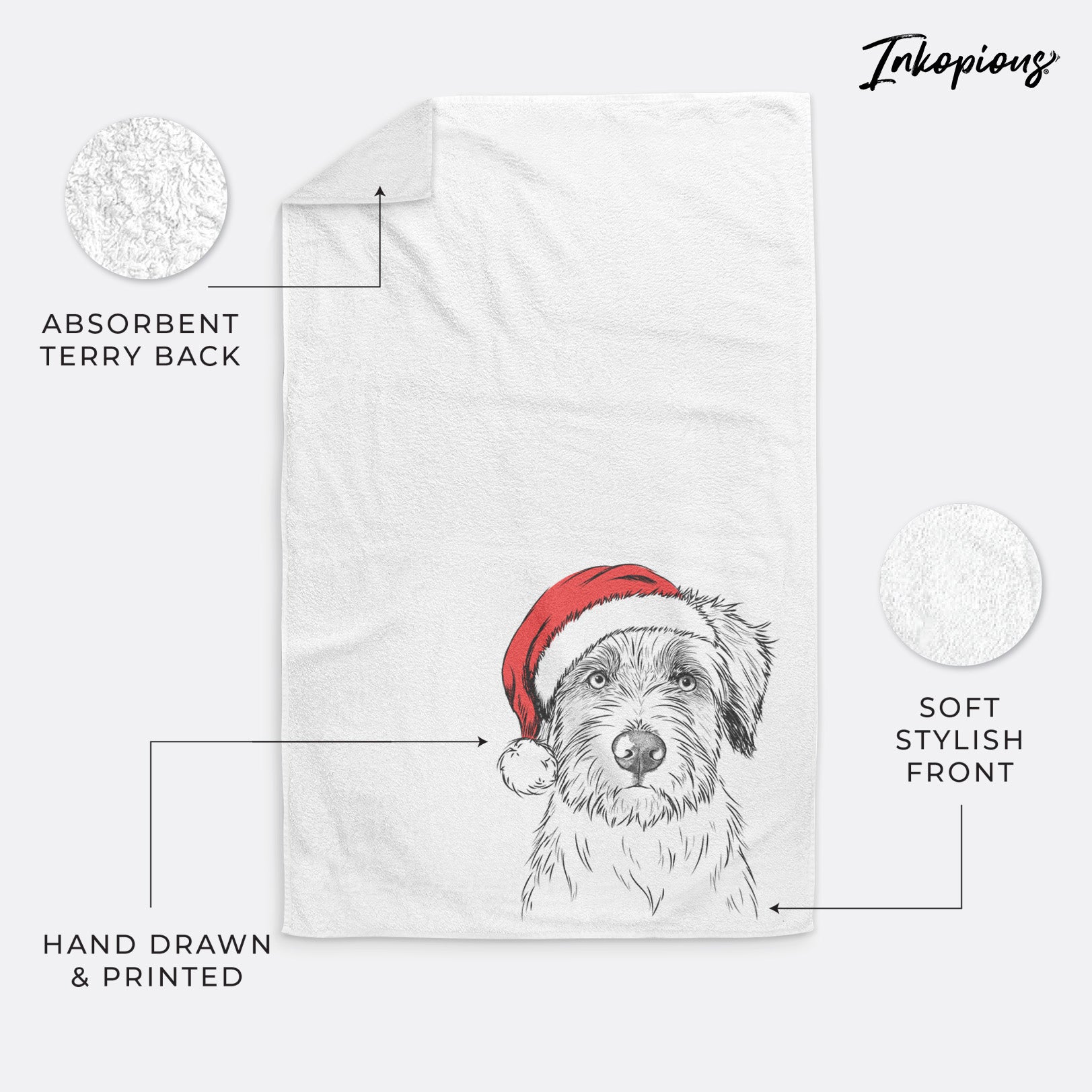 Marek the Bernedoodle Decorative Hand Towel