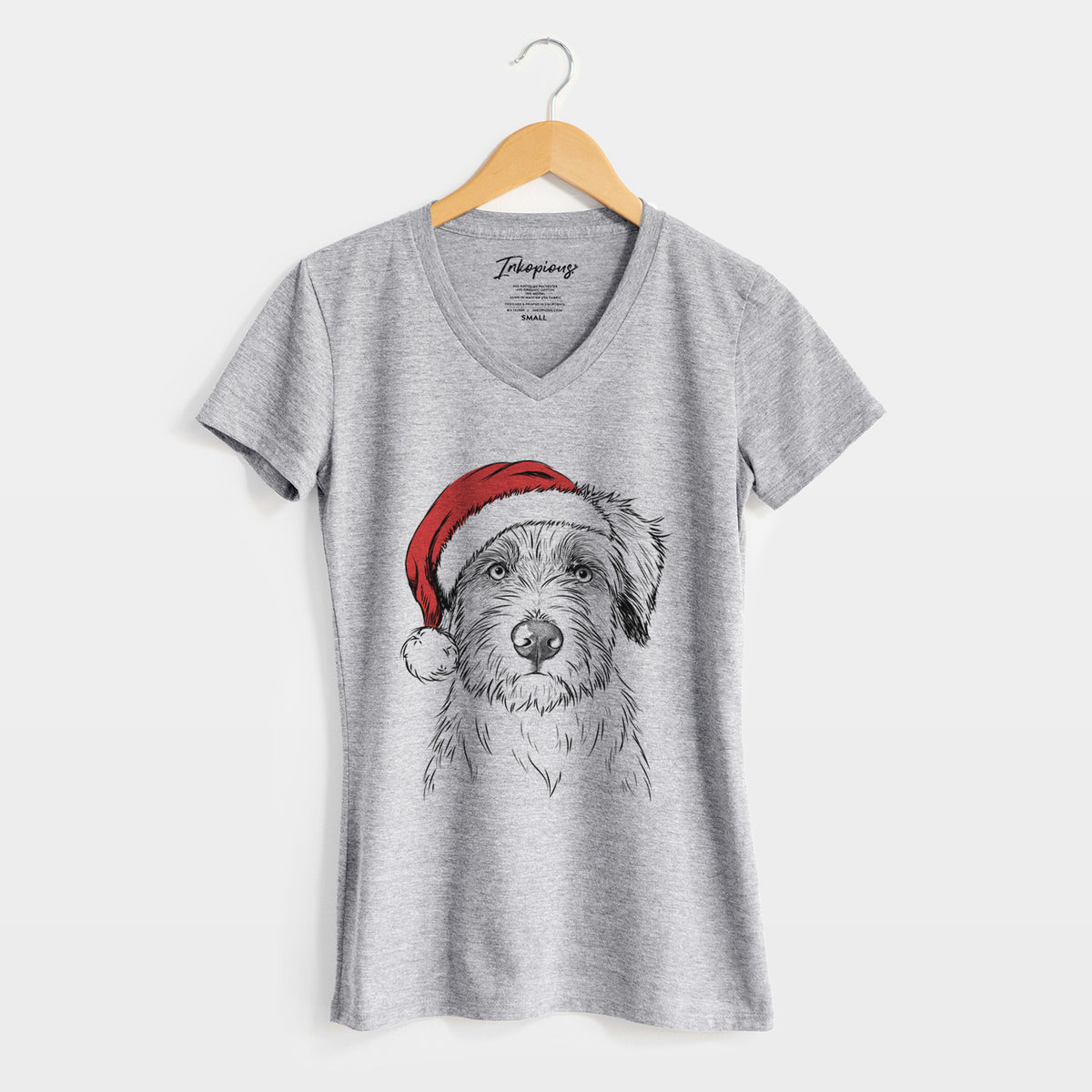 Santa Marek the Bernedoodle - Women's Perfect V-neck Shirt