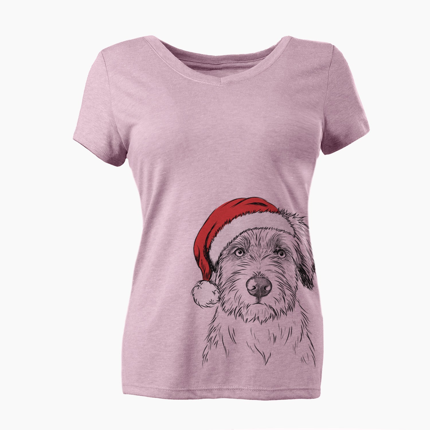 Santa Marek the Bernedoodle - Women's Perfect V-neck Shirt