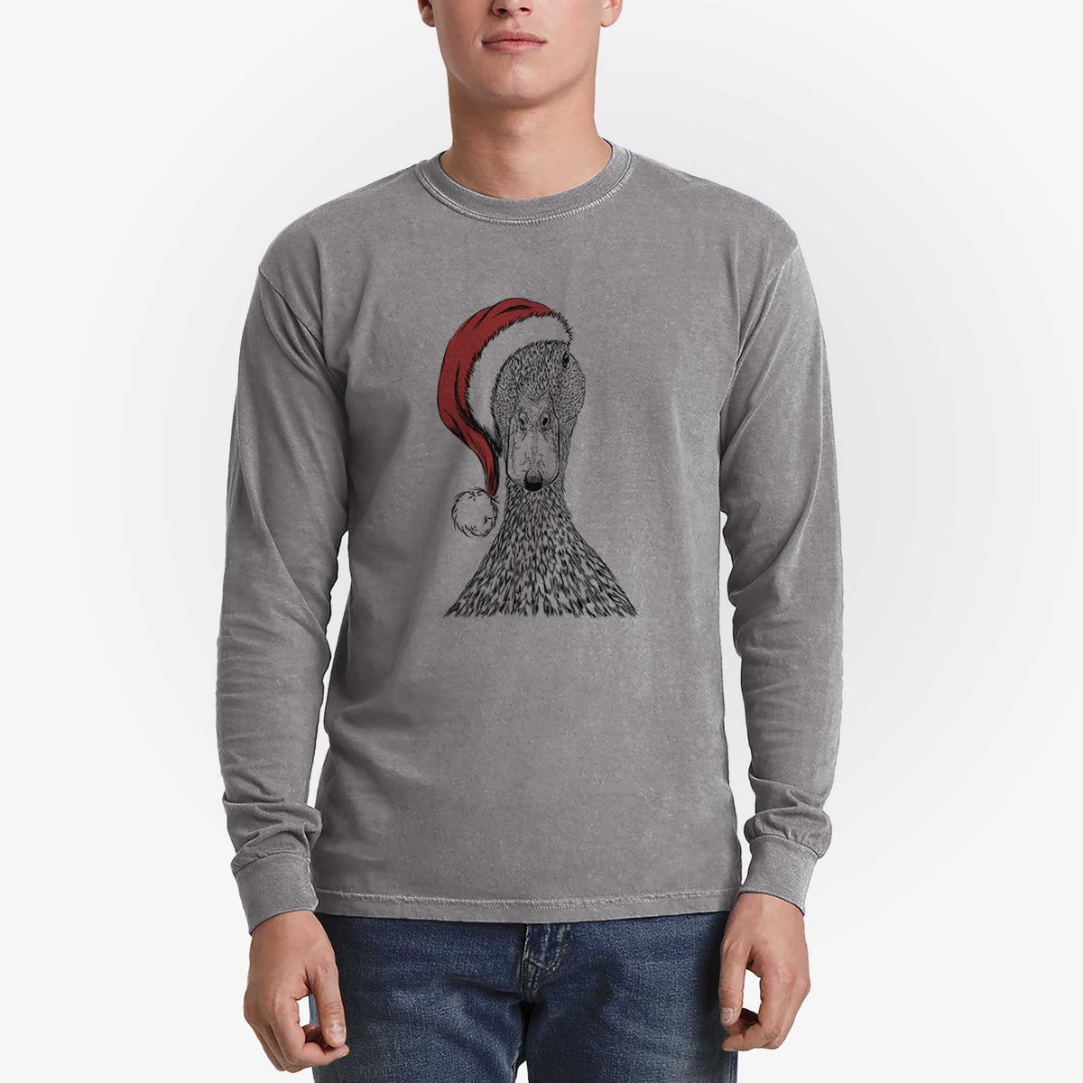 Santa Marge the Mallard Duck - Heavyweight 100% Cotton Long Sleeve