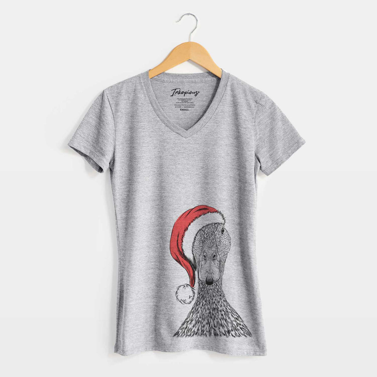 Santa Marge the Mallard Duck - Women's V-neck Shirt