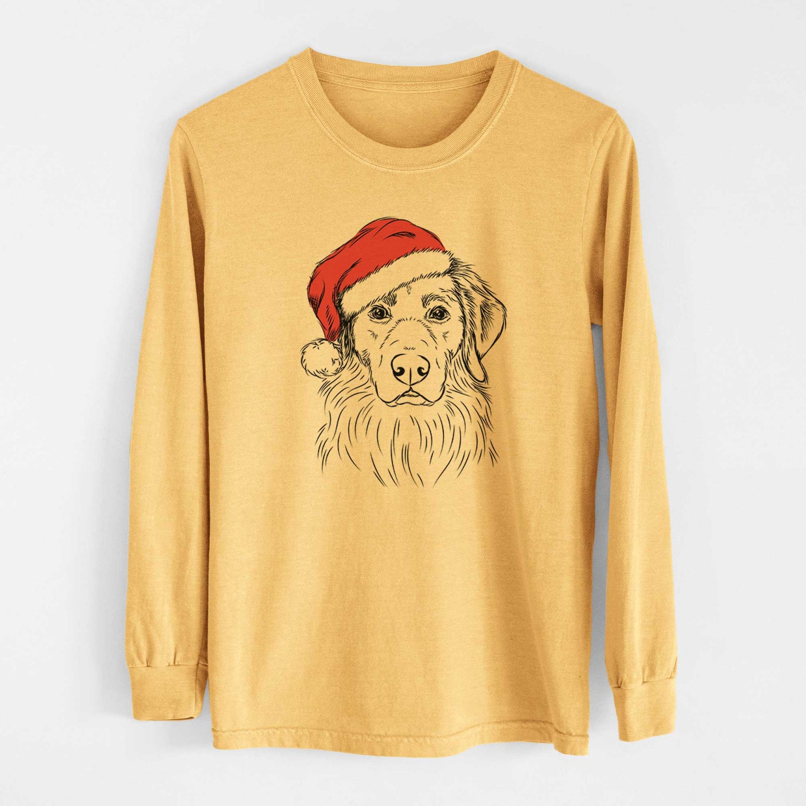 Santa Marley the Golden Retriever - Heavyweight 100% Cotton Long Sleeve