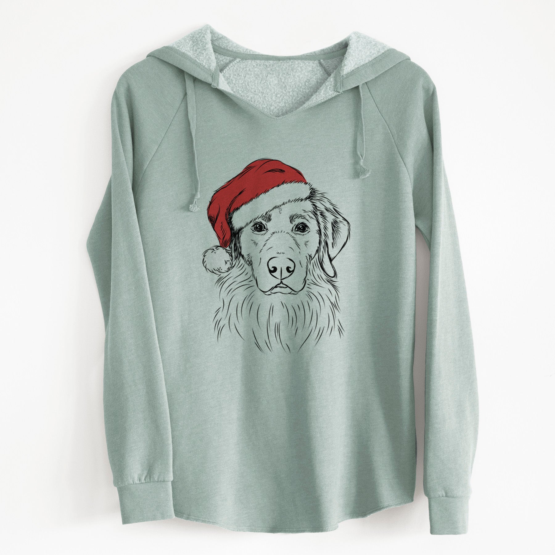 Santa Marley the Golden Retriever - Cali Wave Hooded Sweatshirt