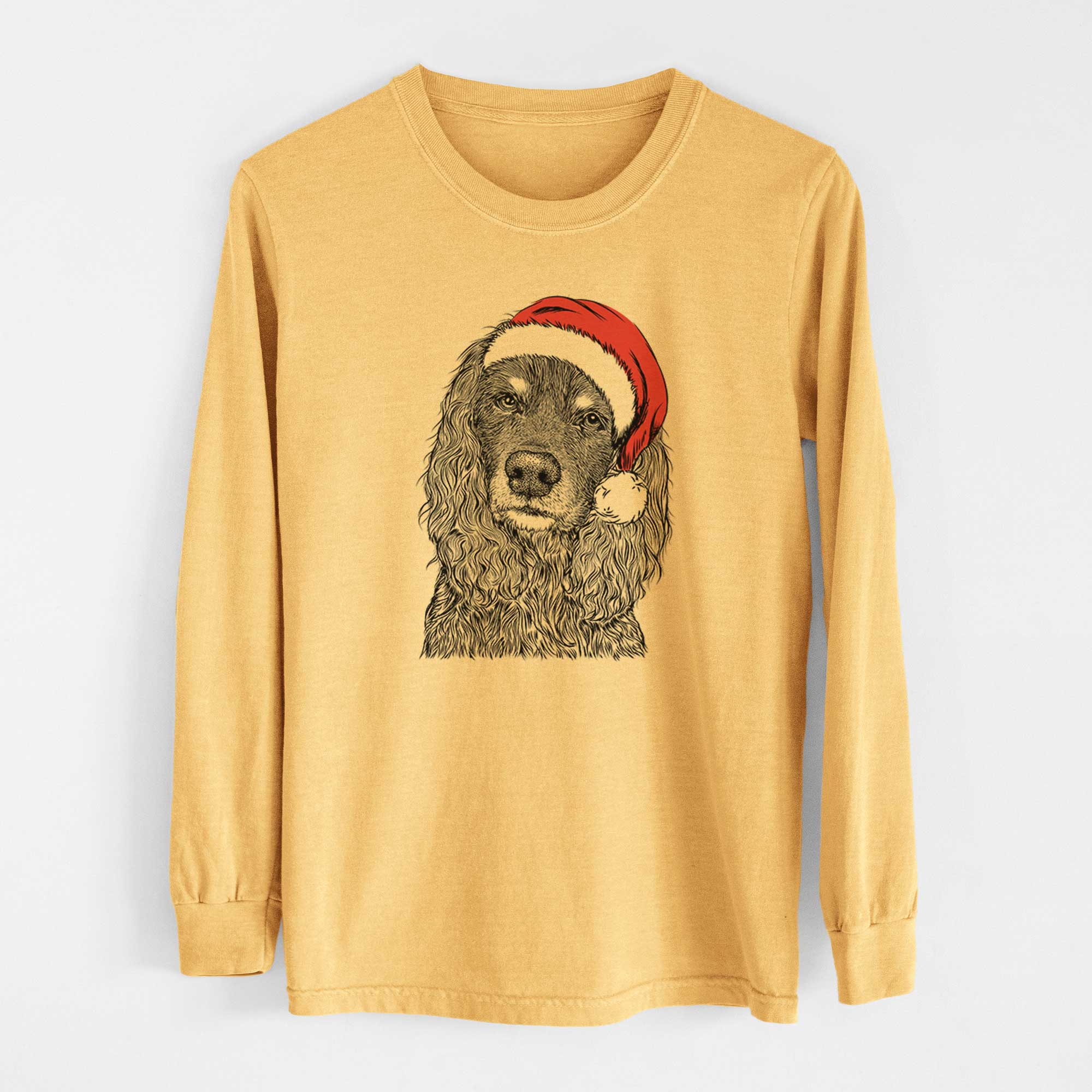 Santa Marley Boy the American Cocker Spaniel - Heavyweight 100% Cotton Long Sleeve