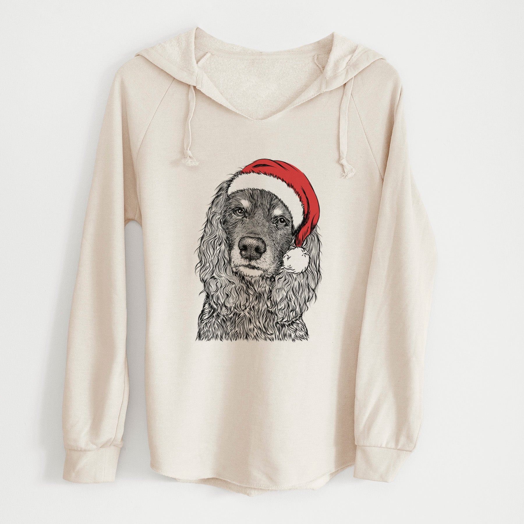 Santa Marley Boy the American Cocker Spaniel - Cali Wave Hooded Sweatshirt