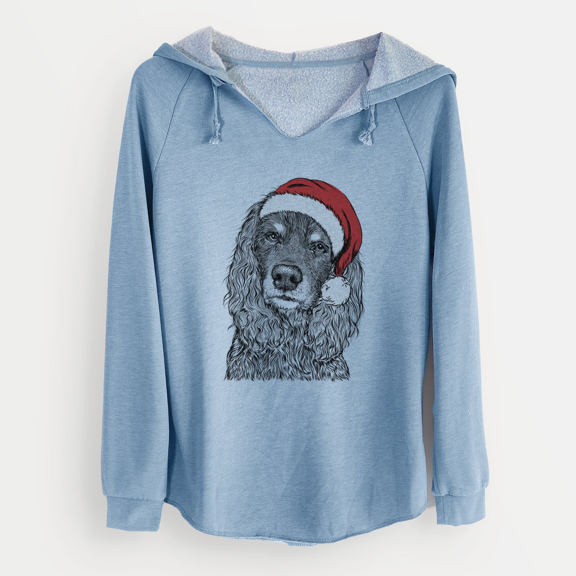 Santa Marley Boy the American Cocker Spaniel - Cali Wave Hooded Sweatshirt