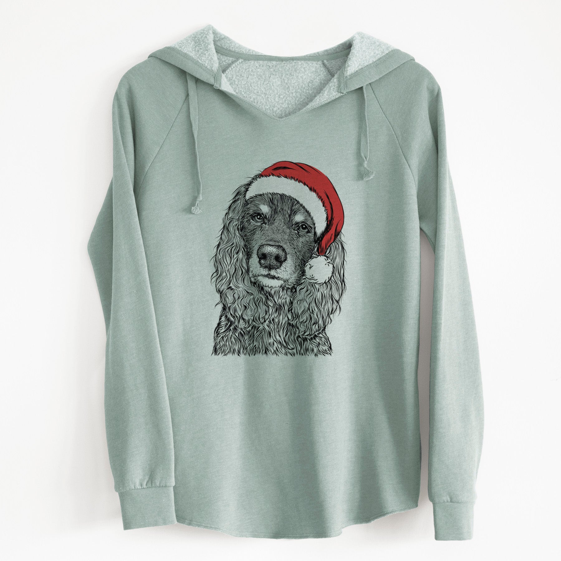 Santa Marley Boy the American Cocker Spaniel - Cali Wave Hooded Sweatshirt