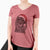 Santa Marley Boy the American Cocker Spaniel - Women's V-neck Shirt