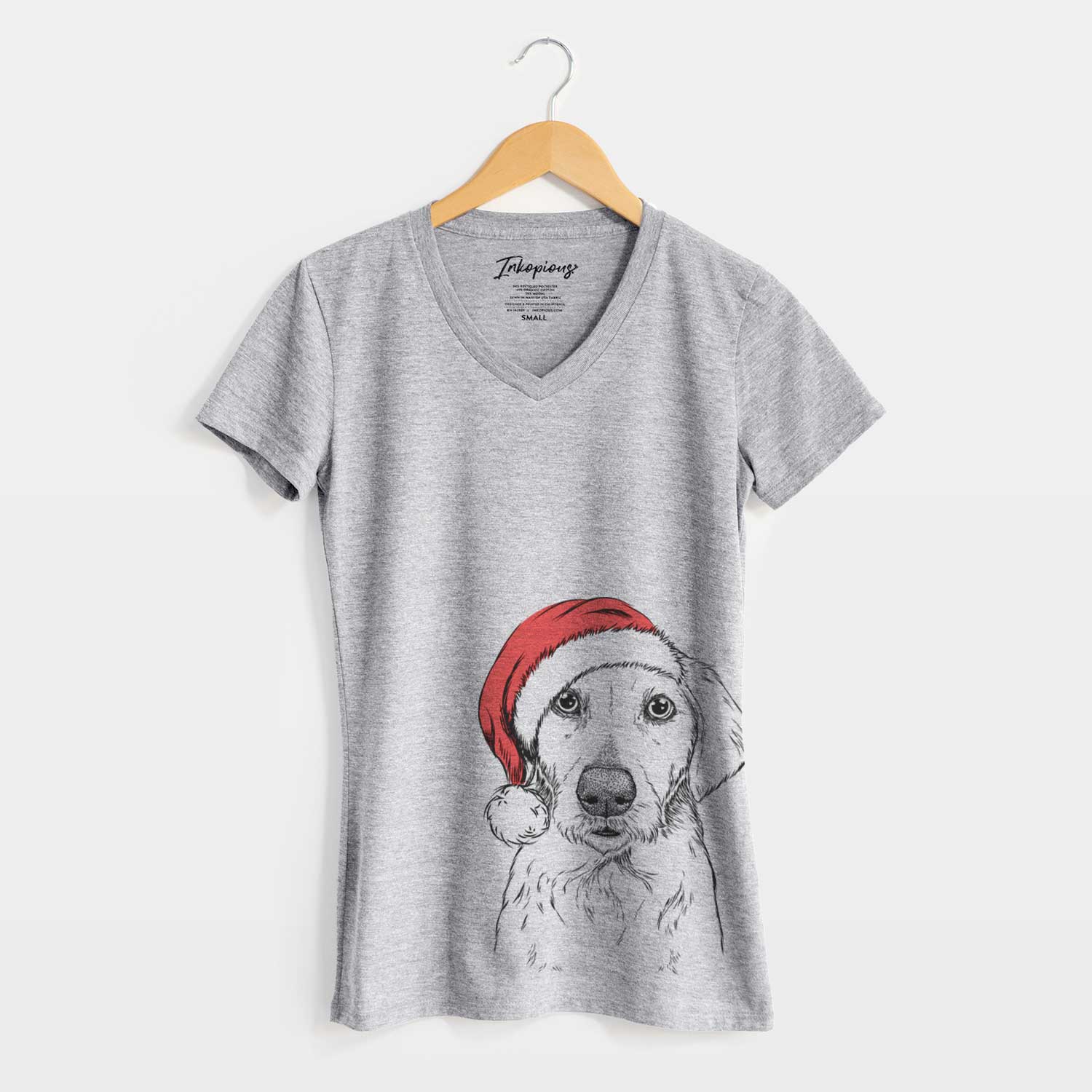 Santa Marley Sue the Labradoodle - Women's V-neck Shirt