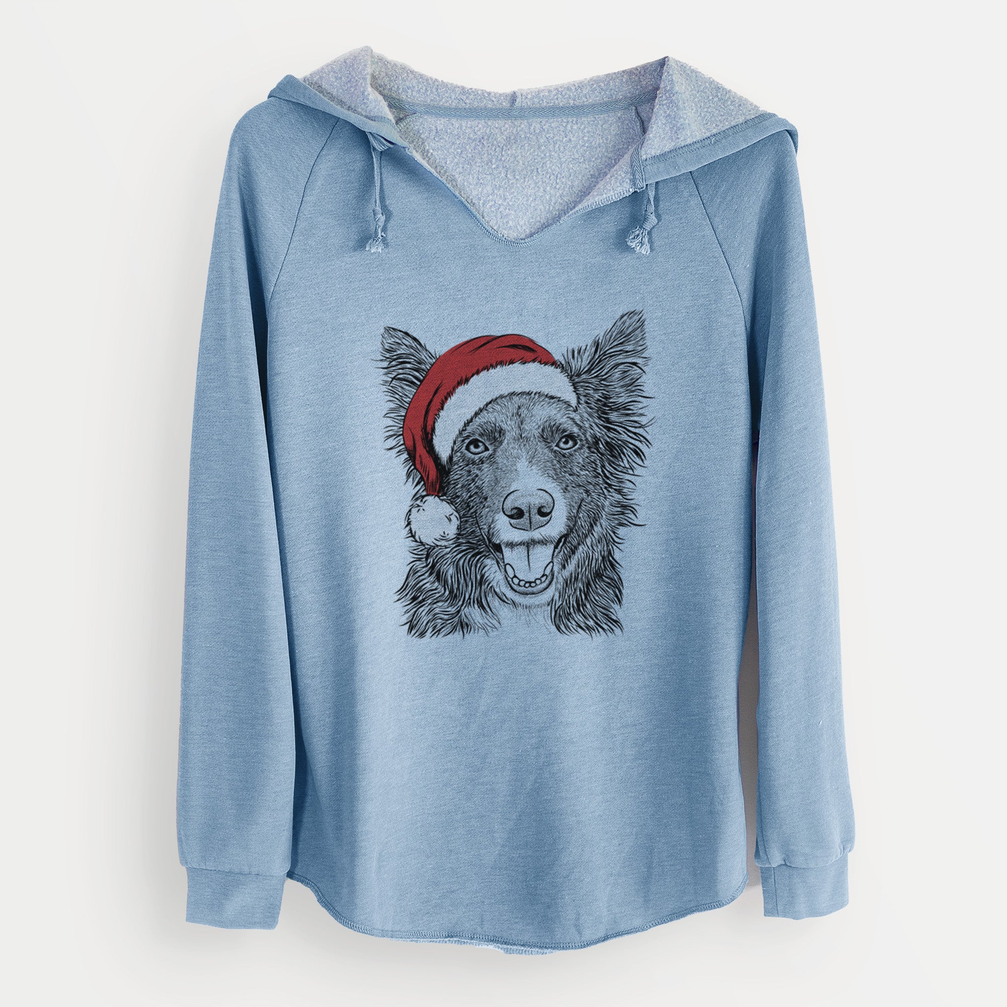 Santa Marti the Border Collie - Cali Wave Hooded Sweatshirt