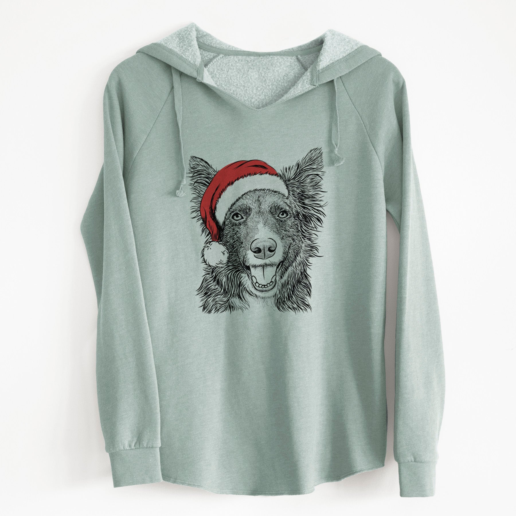 Santa Marti the Border Collie - Cali Wave Hooded Sweatshirt