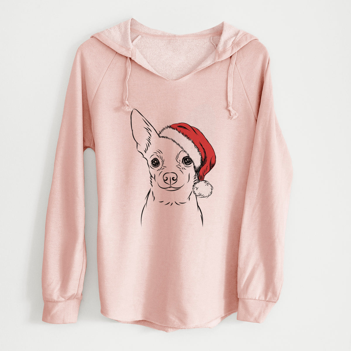 Santa Martini the Chihuahua - Cali Wave Hooded Sweatshirt