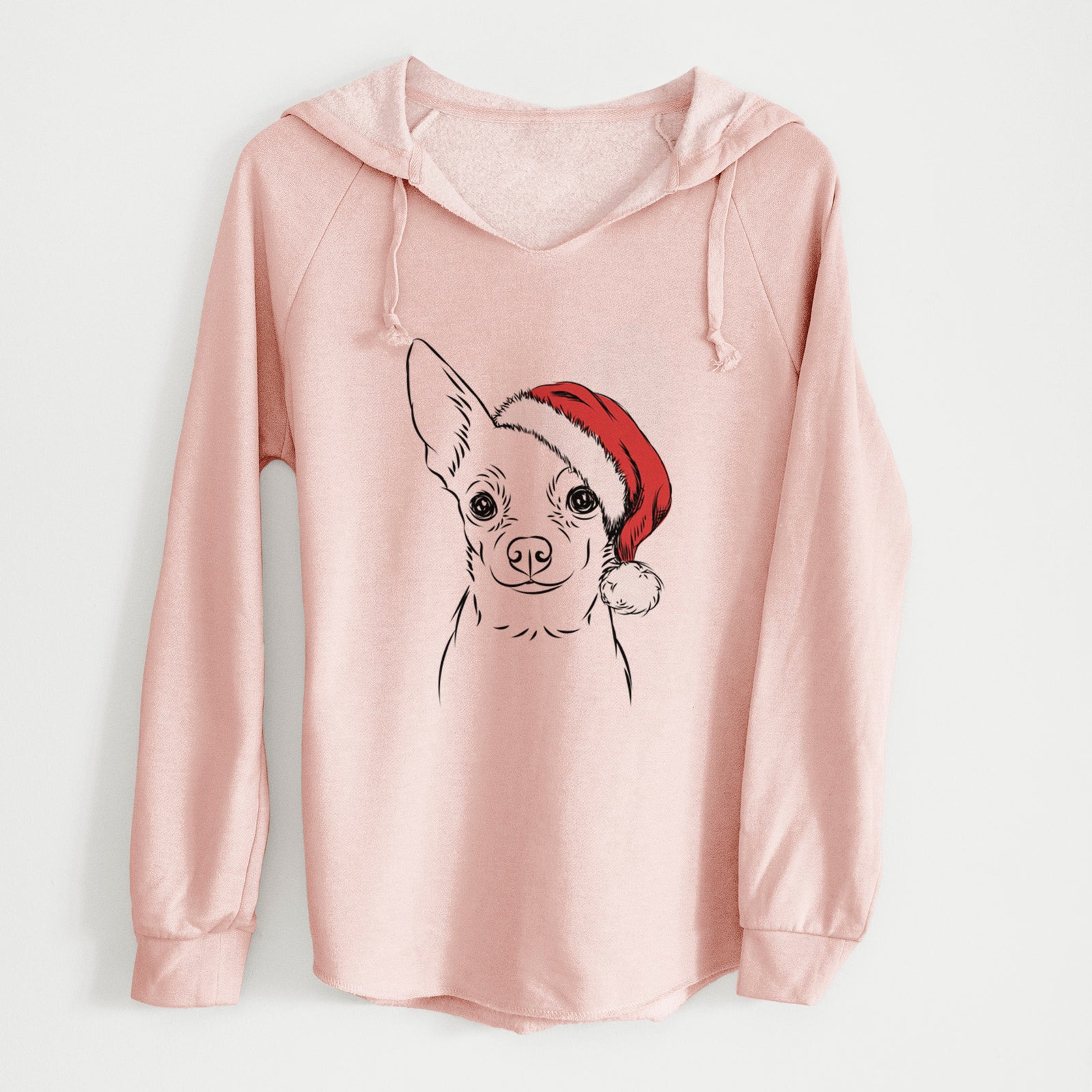 Santa Martini the Chihuahua - Cali Wave Hooded Sweatshirt