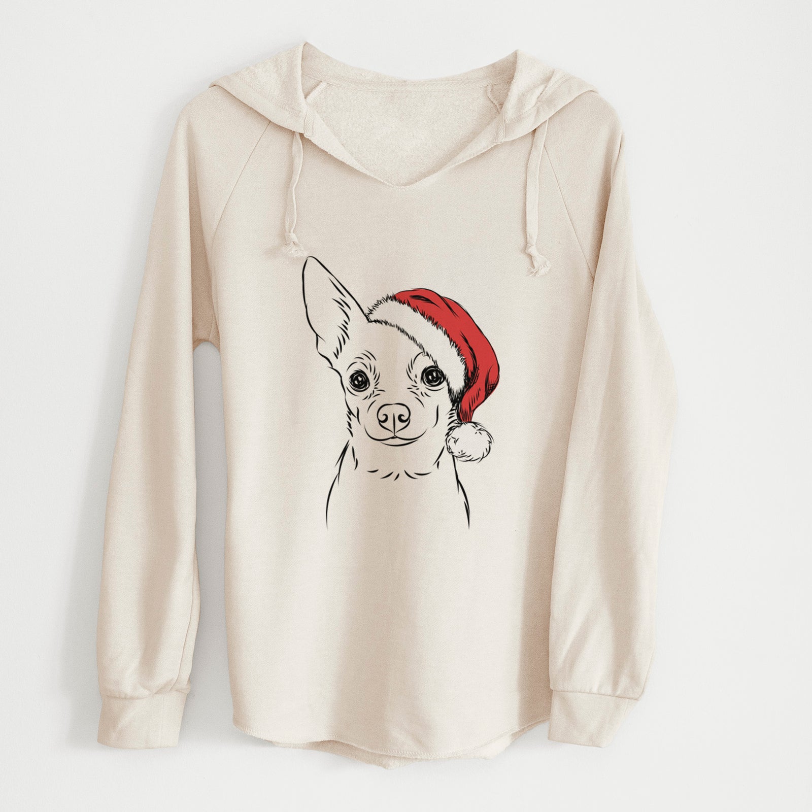 Santa Martini the Chihuahua - Cali Wave Hooded Sweatshirt