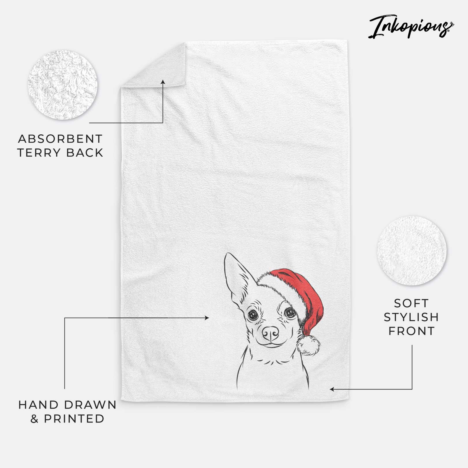 Martini the Chihuahua Decorative Hand Towel