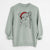 Santa Marzi the Long Haired Chihuahua - Unisex Pigment Dyed Crew Sweatshirt