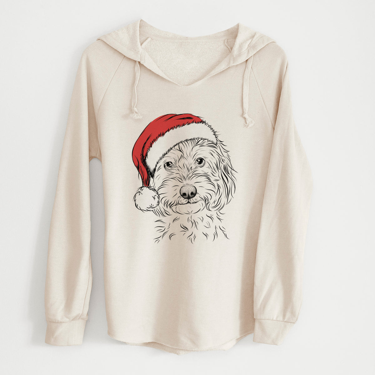 Santa Mason the Cavapoo - Cali Wave Hooded Sweatshirt