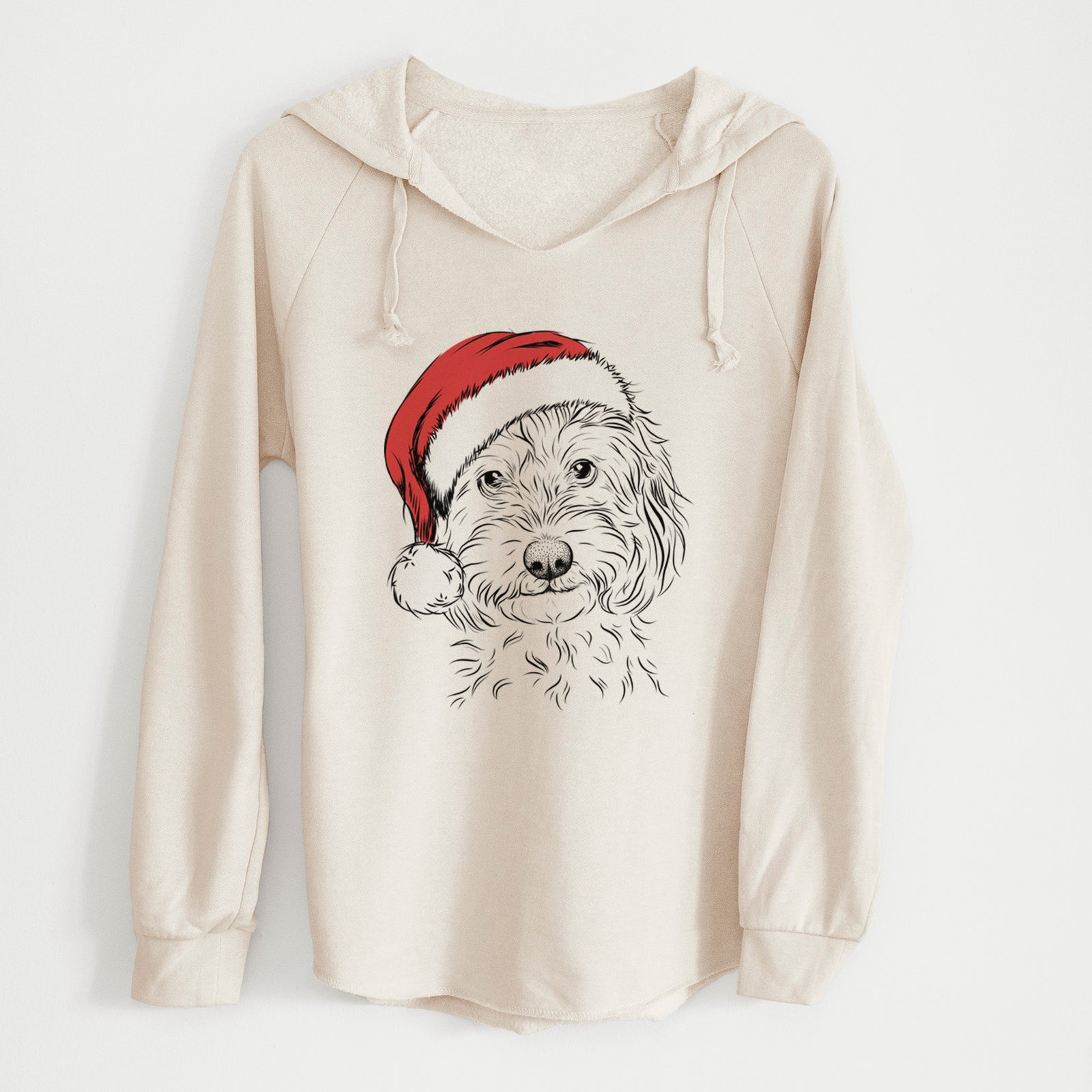 Santa Mason the Cavapoo - Cali Wave Hooded Sweatshirt