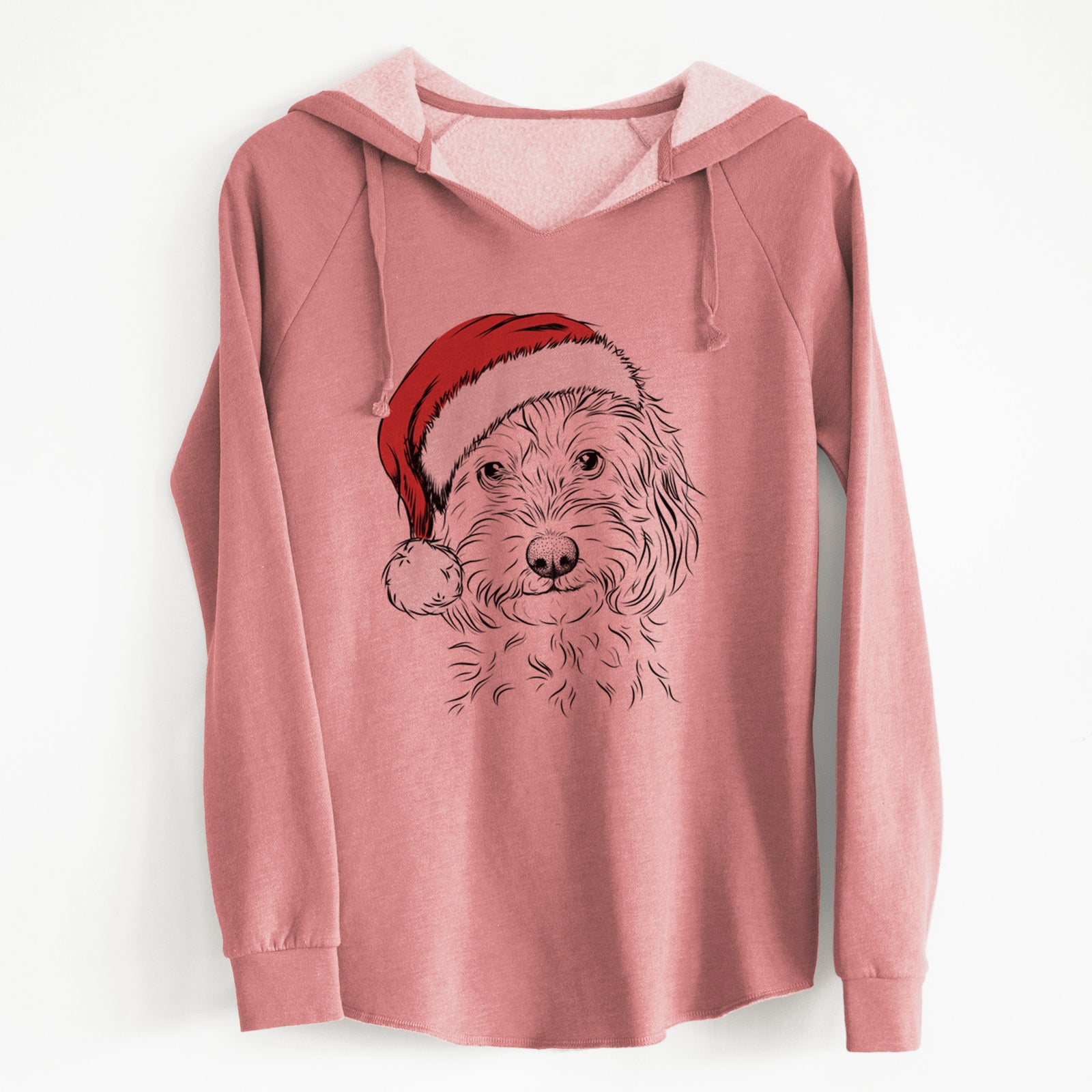 Santa Mason the Cavapoo - Cali Wave Hooded Sweatshirt