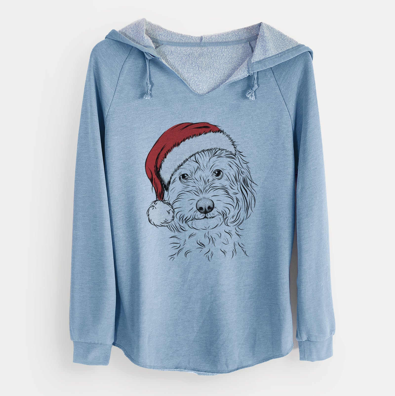 Santa Mason the Cavapoo - Cali Wave Hooded Sweatshirt