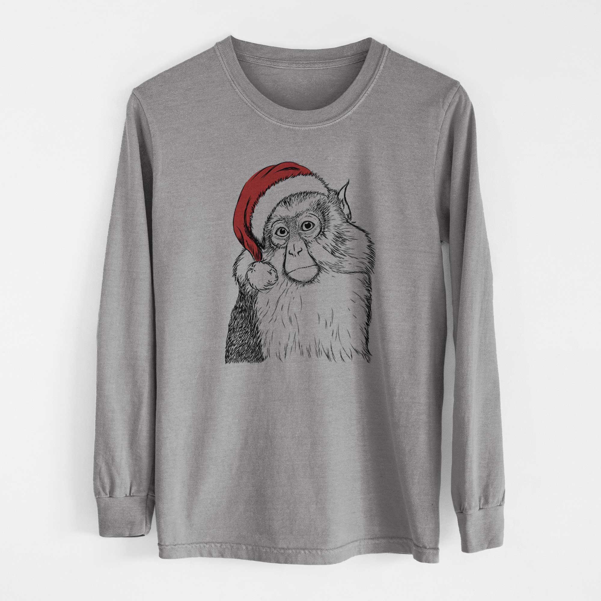 Santa Matata the Mona Monkey - Heavyweight 100% Cotton Long Sleeve