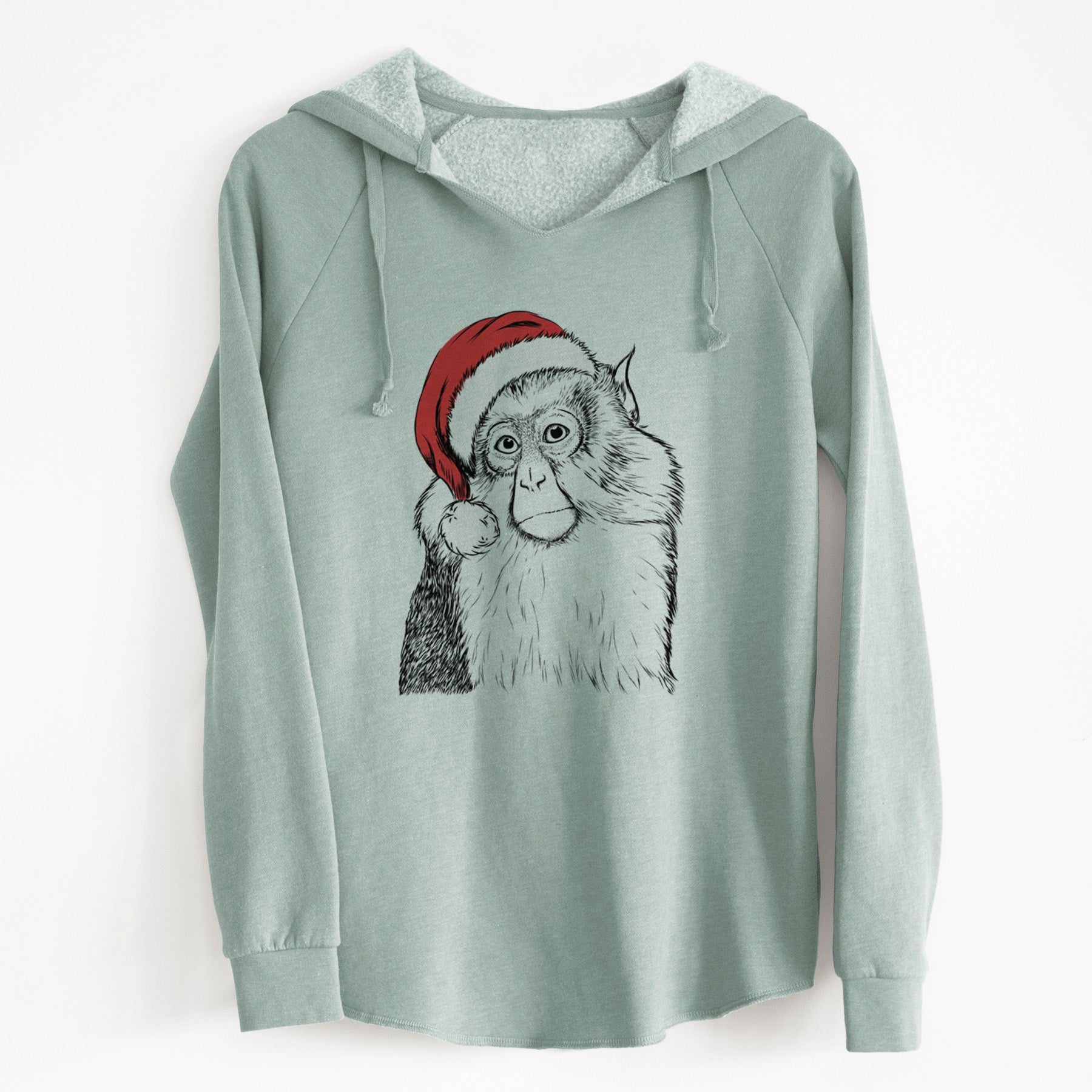 Santa Matata the Mona Monkey - Cali Wave Hooded Sweatshirt