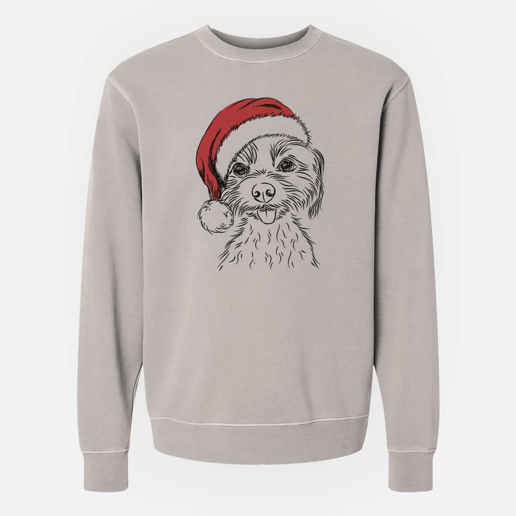 Santa Mater the Yorkshire Terrier - Unisex Pigment Dyed Crew Sweatshirt